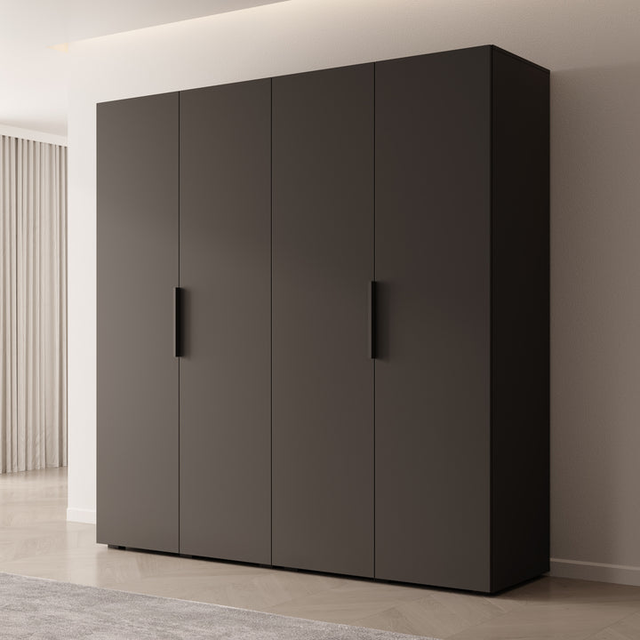 Marquesa - Kledingkast - Zwart - 200x50x202 cm