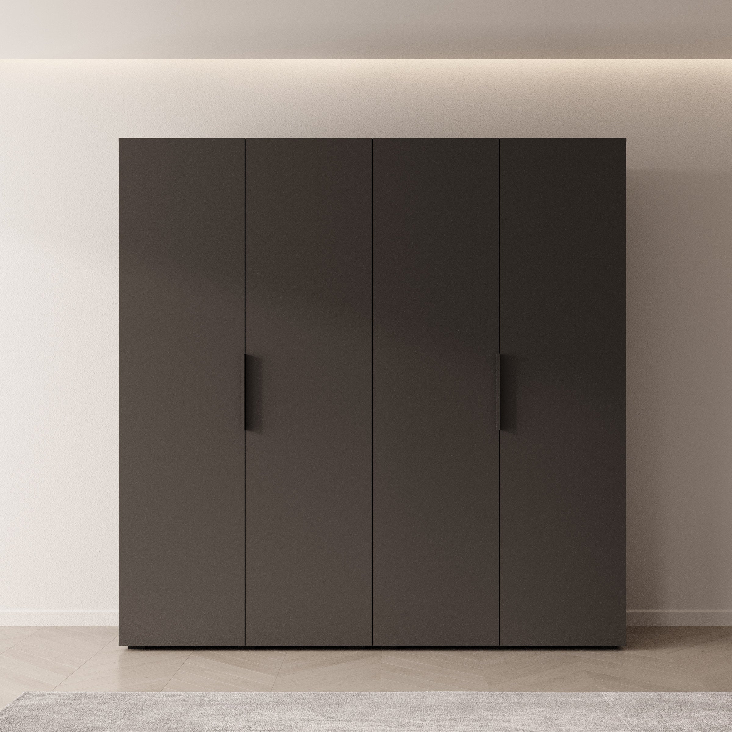Marquesa - Kledingkast - Zwart - 200x50x202 cm