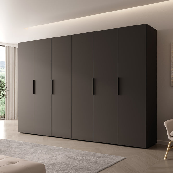 Marquesa - Kledingkast - Zwart - 300x50x202 cm