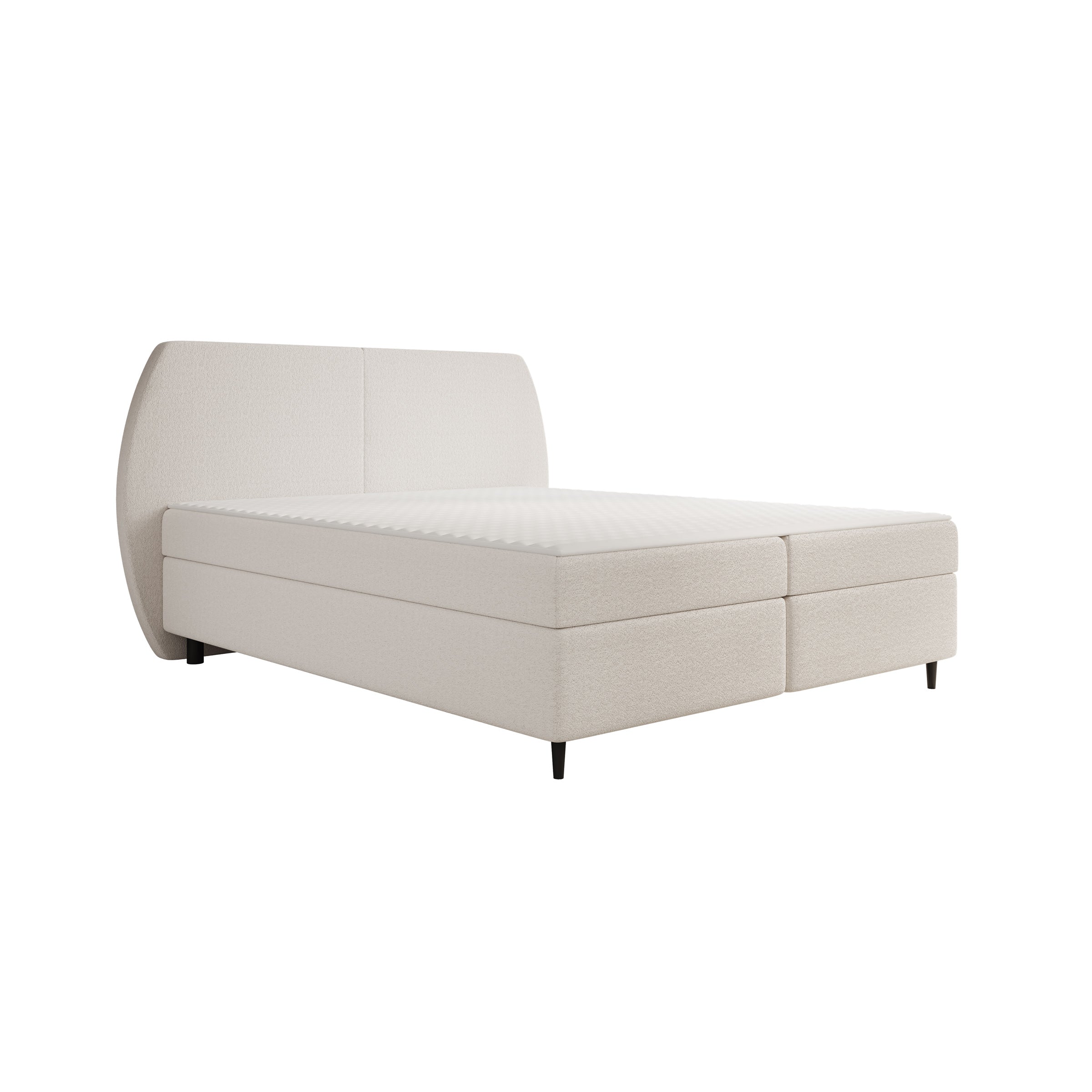 Marvella - Boxspring met opbergruimte - Stof beige - 180x200 cm