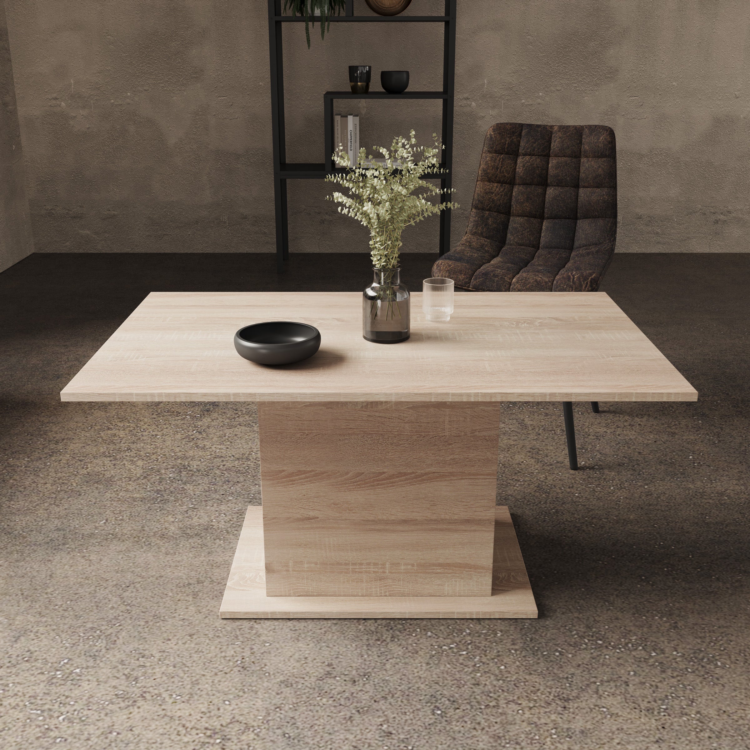 Maxx - Eetkamertafel - Licht eikenpatroon - 101x49x67 cm