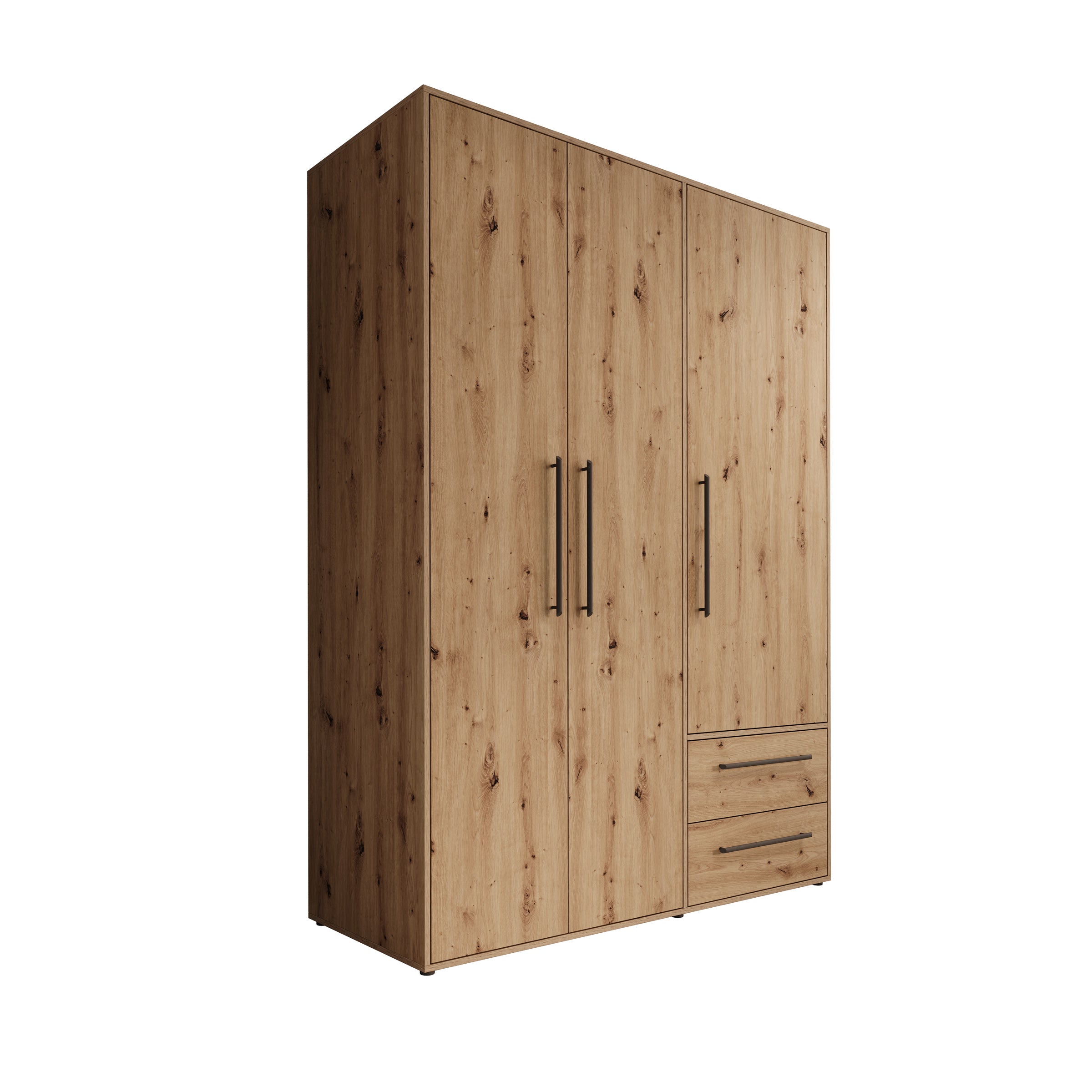 Mayen - Kledingkast 3 deuren - Eikenpatroon - 145x59x200 cm