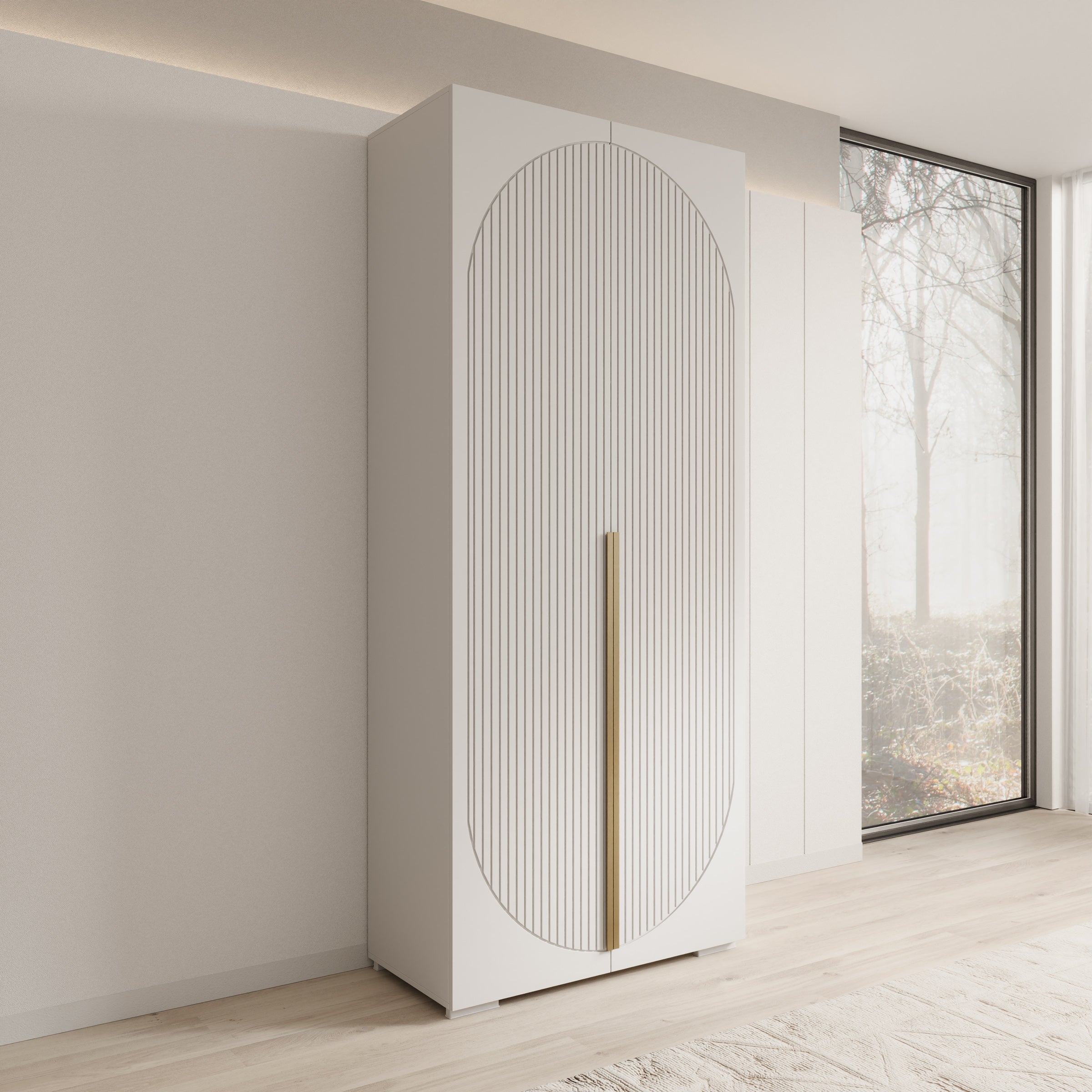 Mayfair - Kledingkast 2-deurs - Wit - 100x47x237 cm