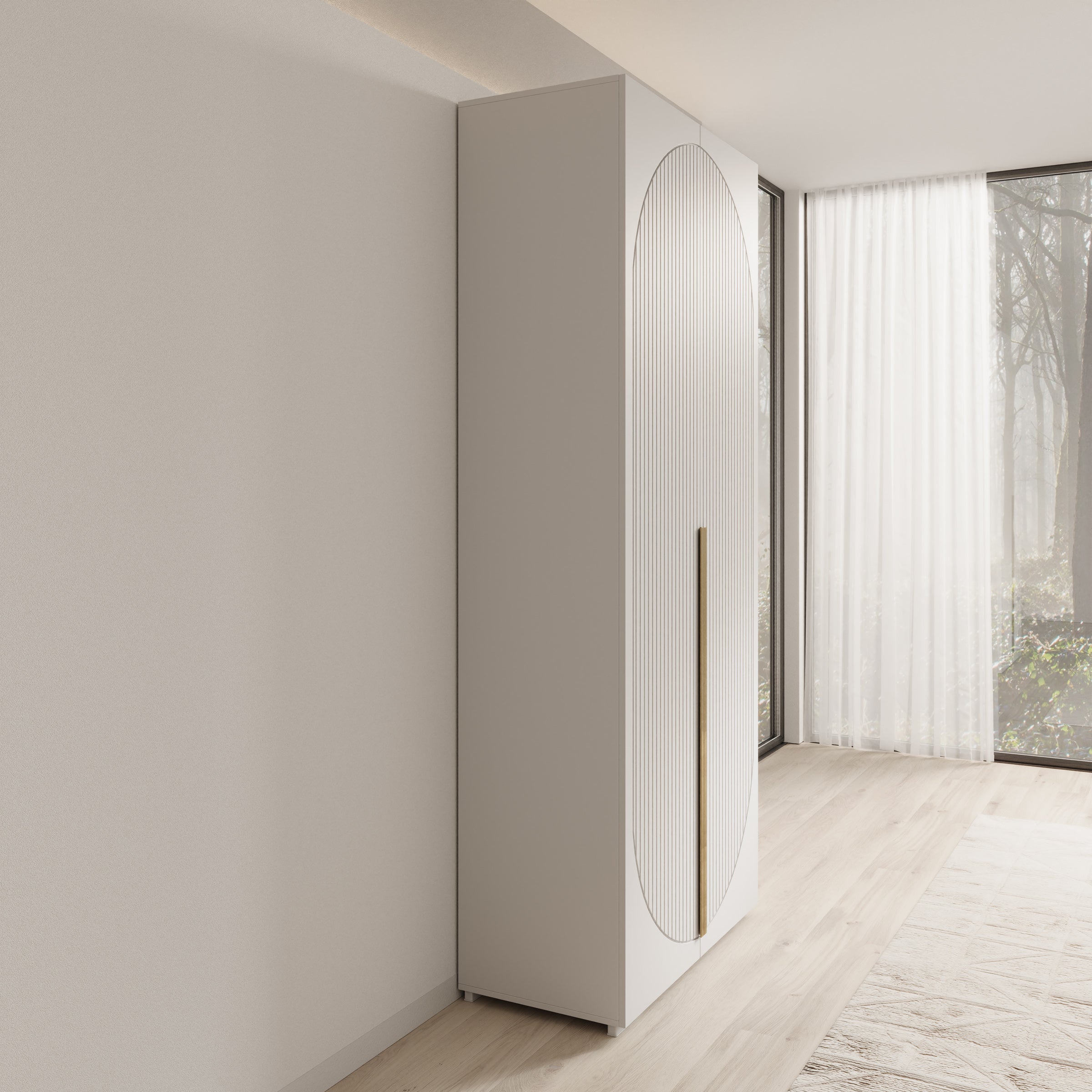 Mayfair - Kledingkast 2-deurs - Wit - 100x47x237 cm