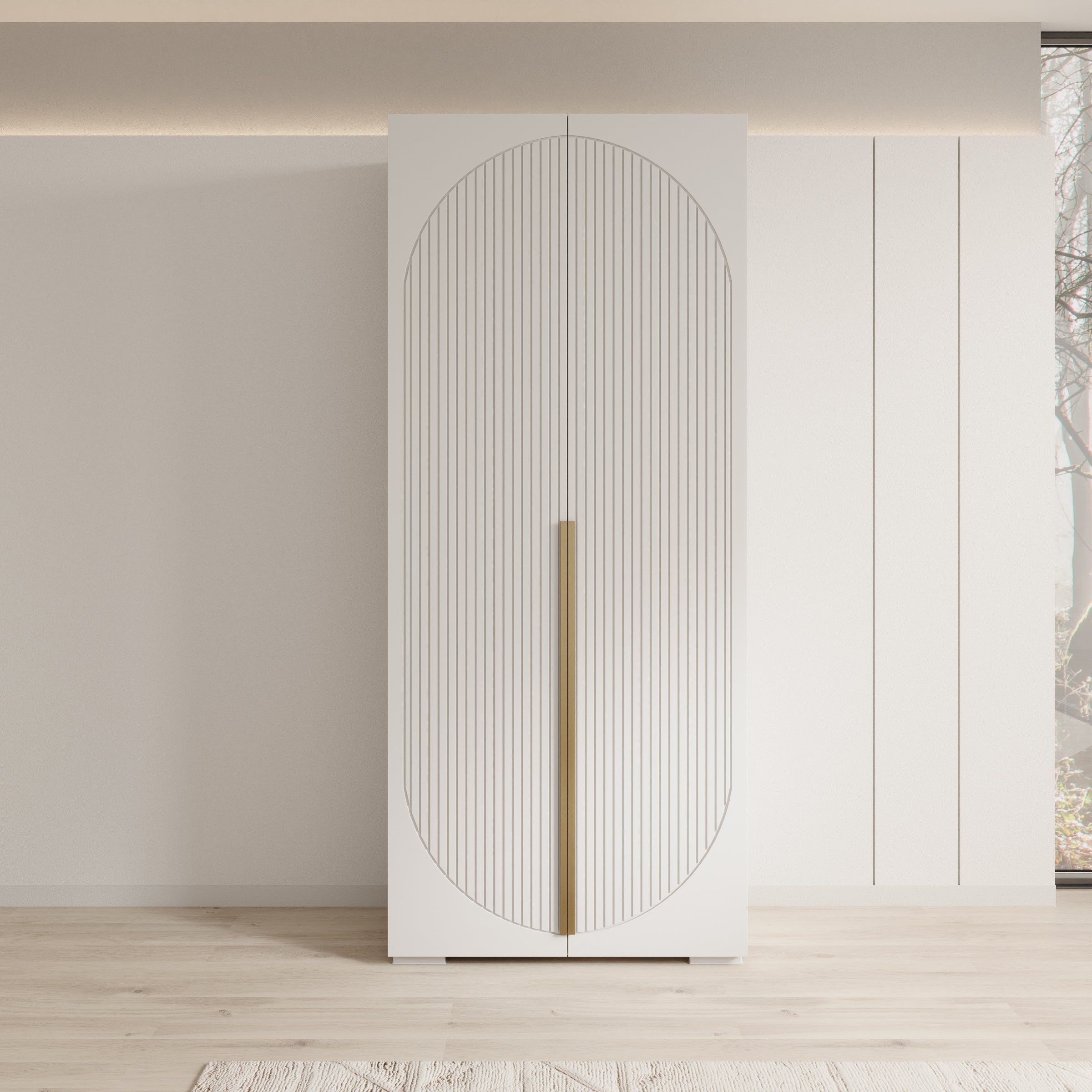 Mayfair - Kledingkast 2-deurs - Wit - 100x47x237 cm