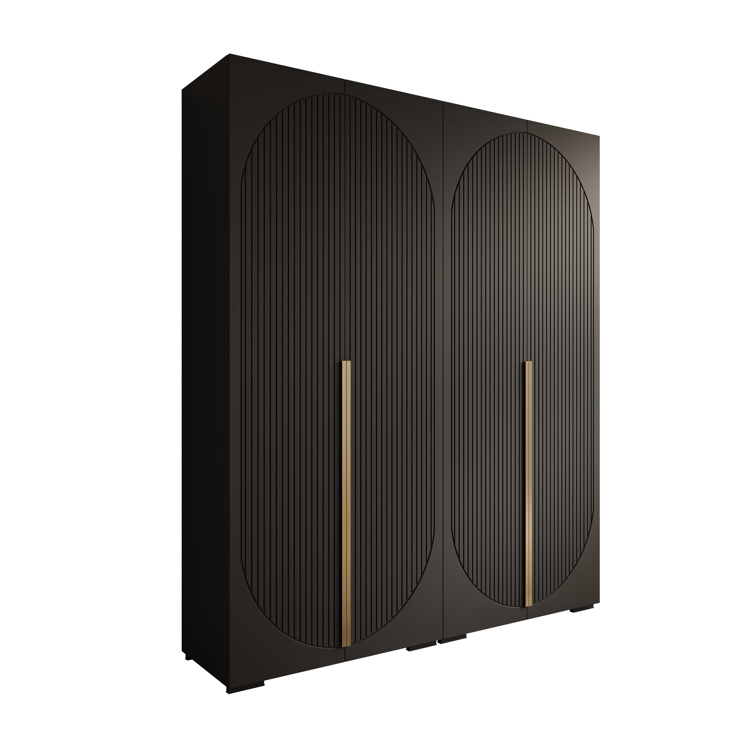Mayfair - Kledingkast 4-deurs - Zwart - 200x47x237 cm