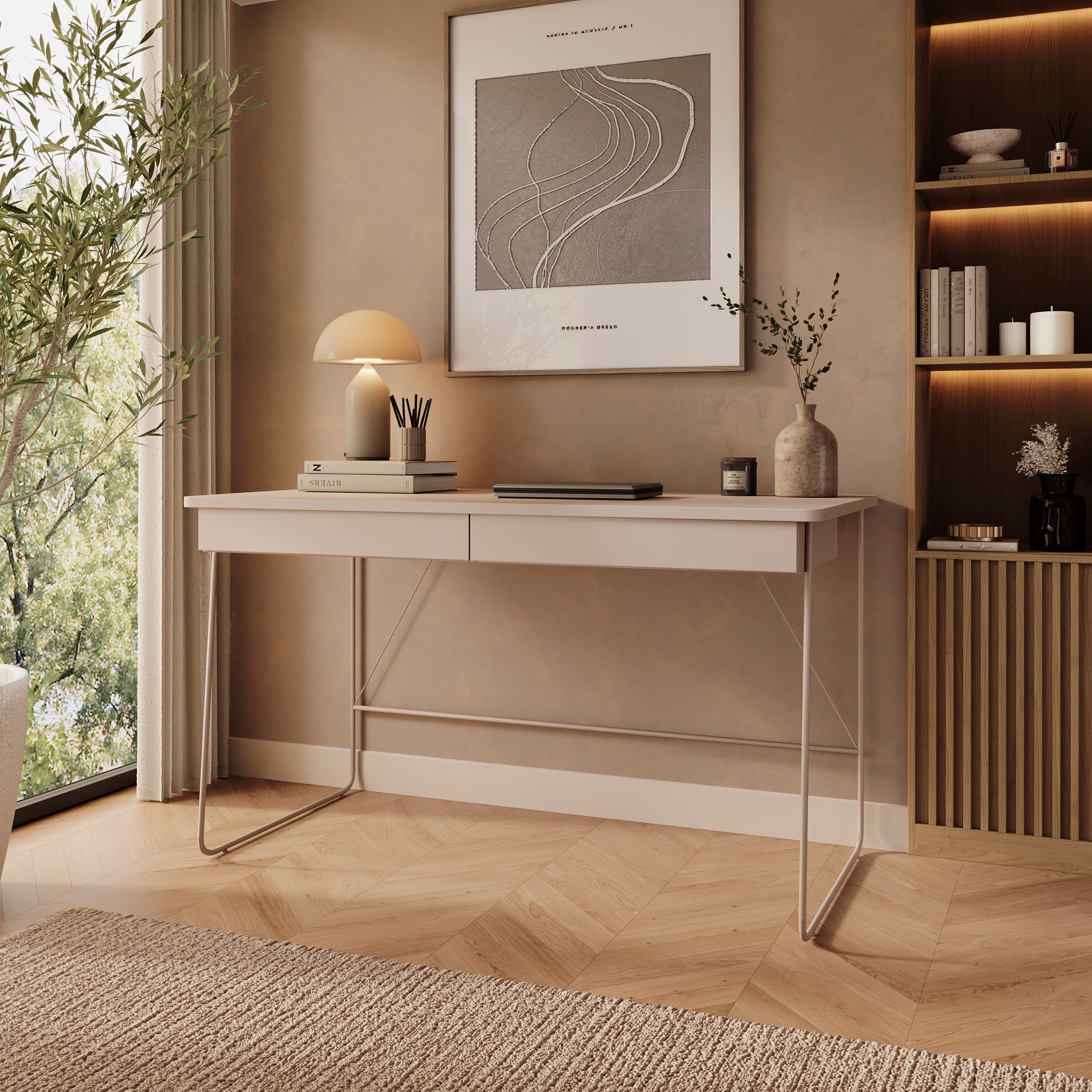 Medea - Bureau - Beige - 135x67x77 cm