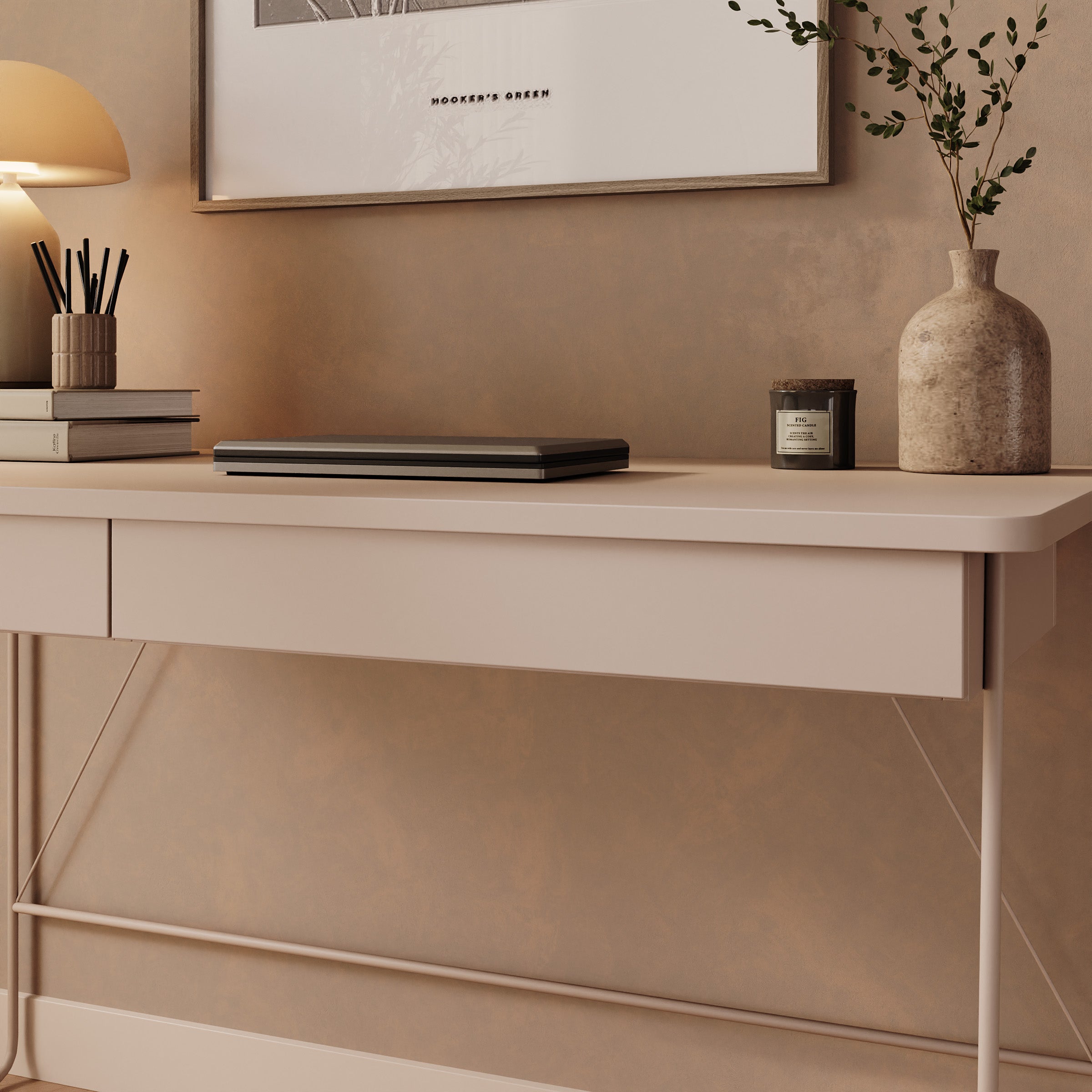 Medea - Bureau - Beige - 135x67x77 cm