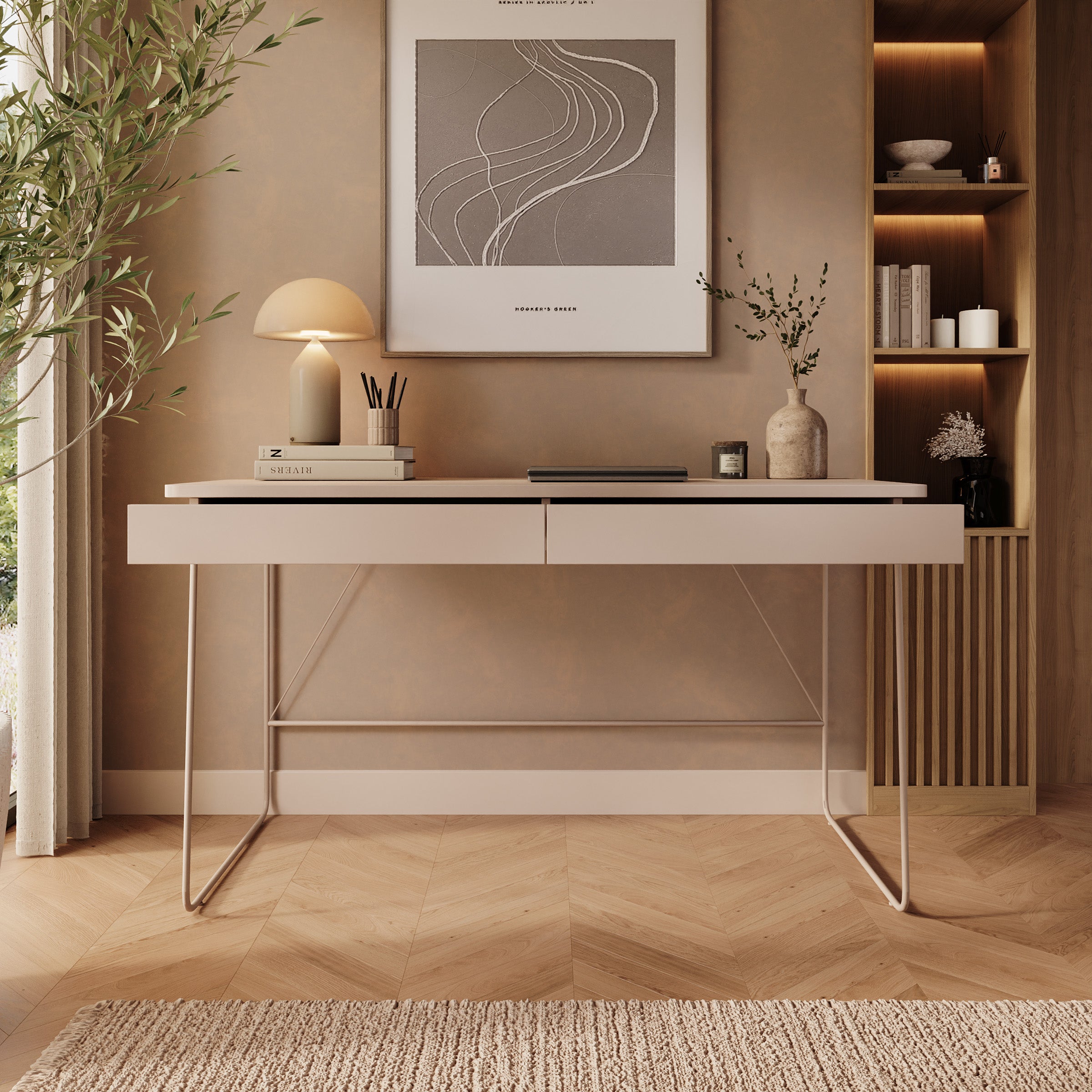 Medea - Bureau - Beige - 135x67x77 cm