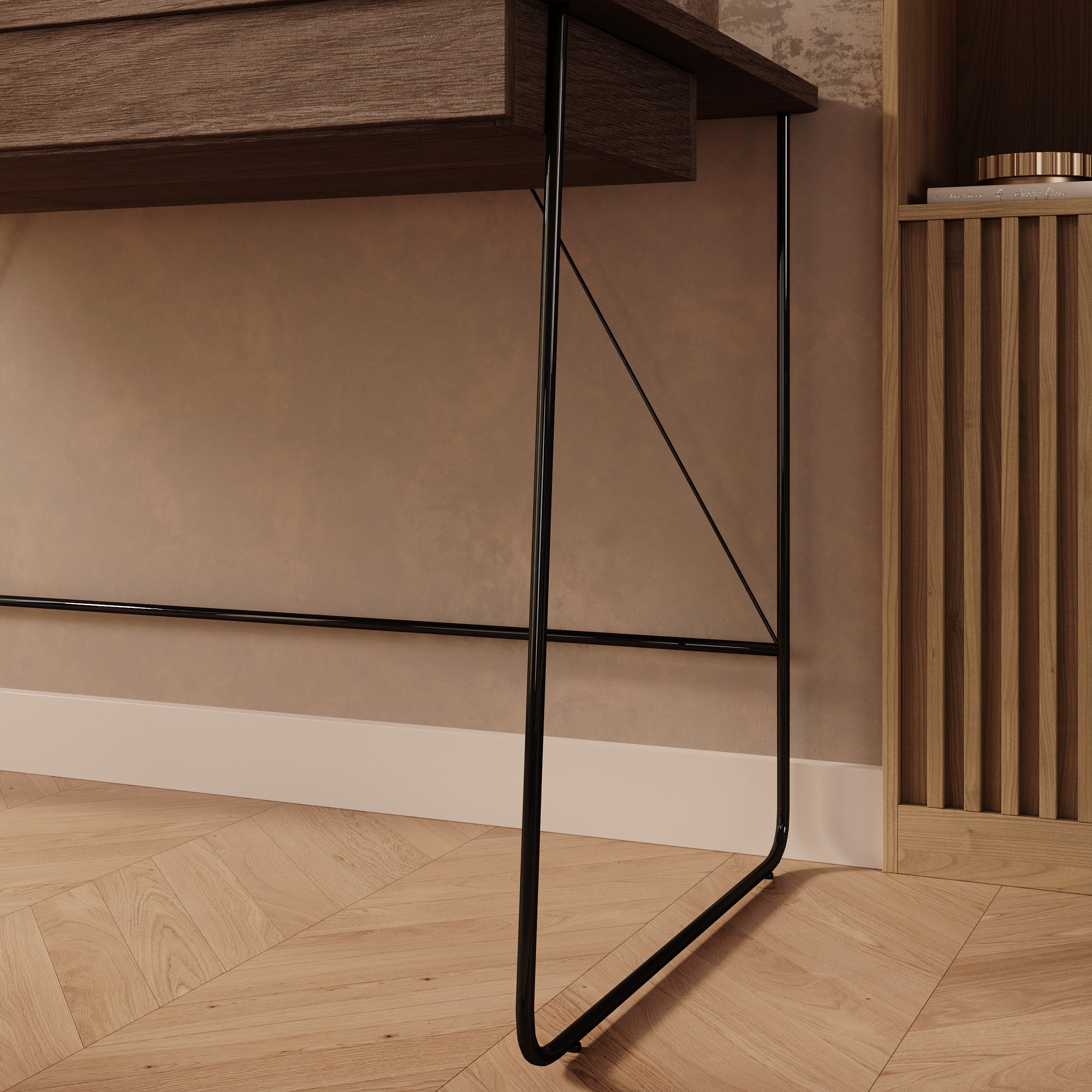 Medea - Bureau - Donker eikenpatroon - 135x67x77 cm