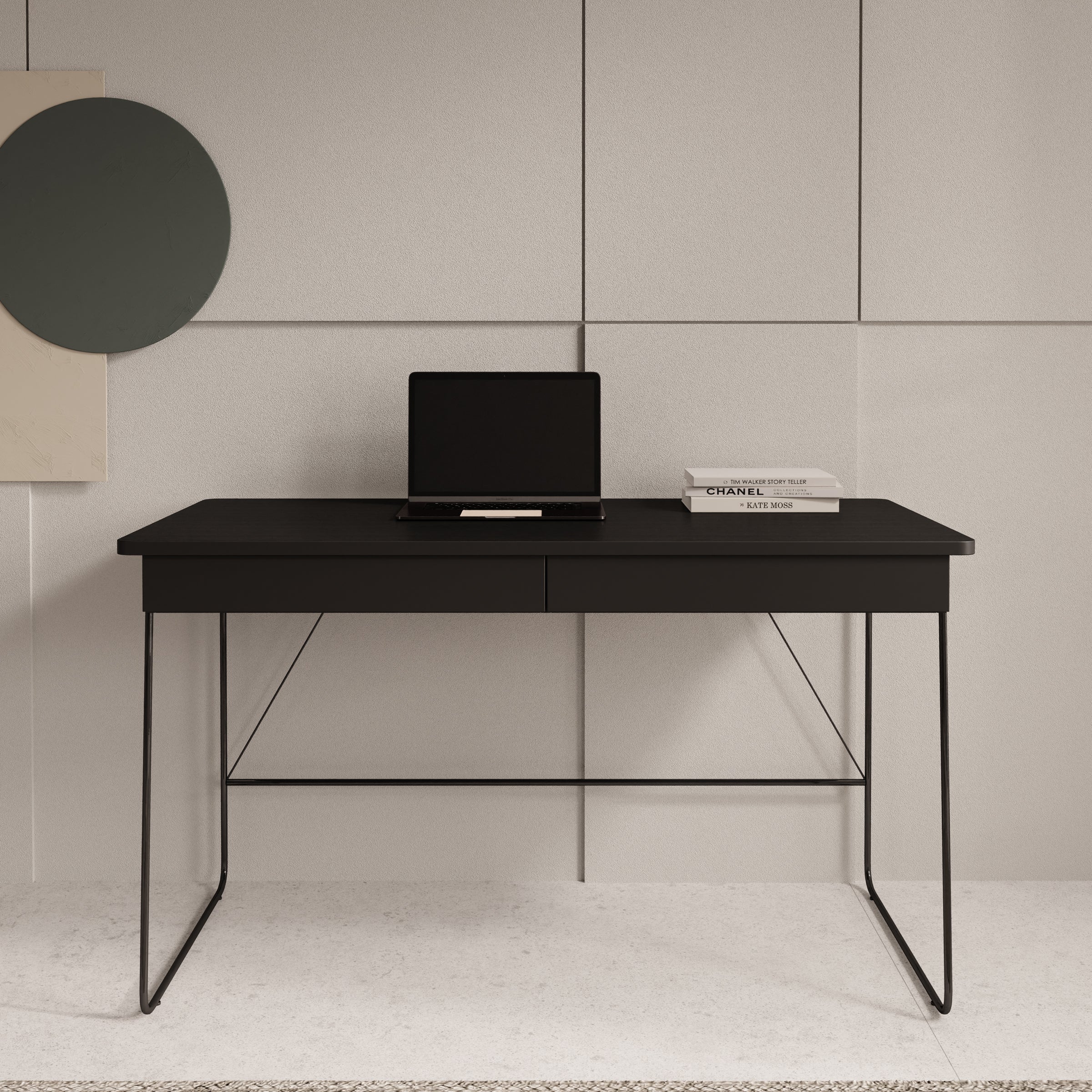 Medea - Bureau - Zwart - 135x67x77 cm