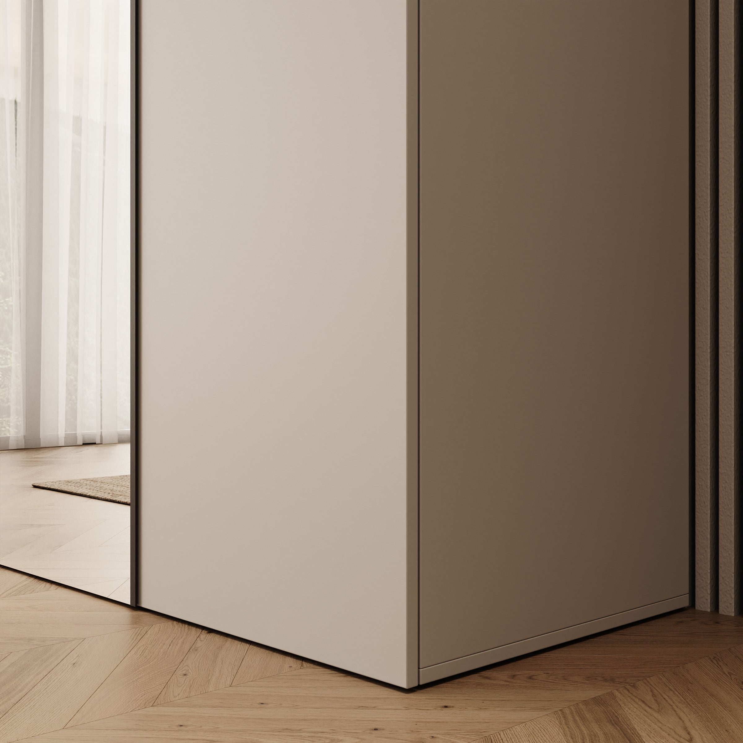 Mercer - Kledingkast 3-deurs - Beige - 150x52x202 cm