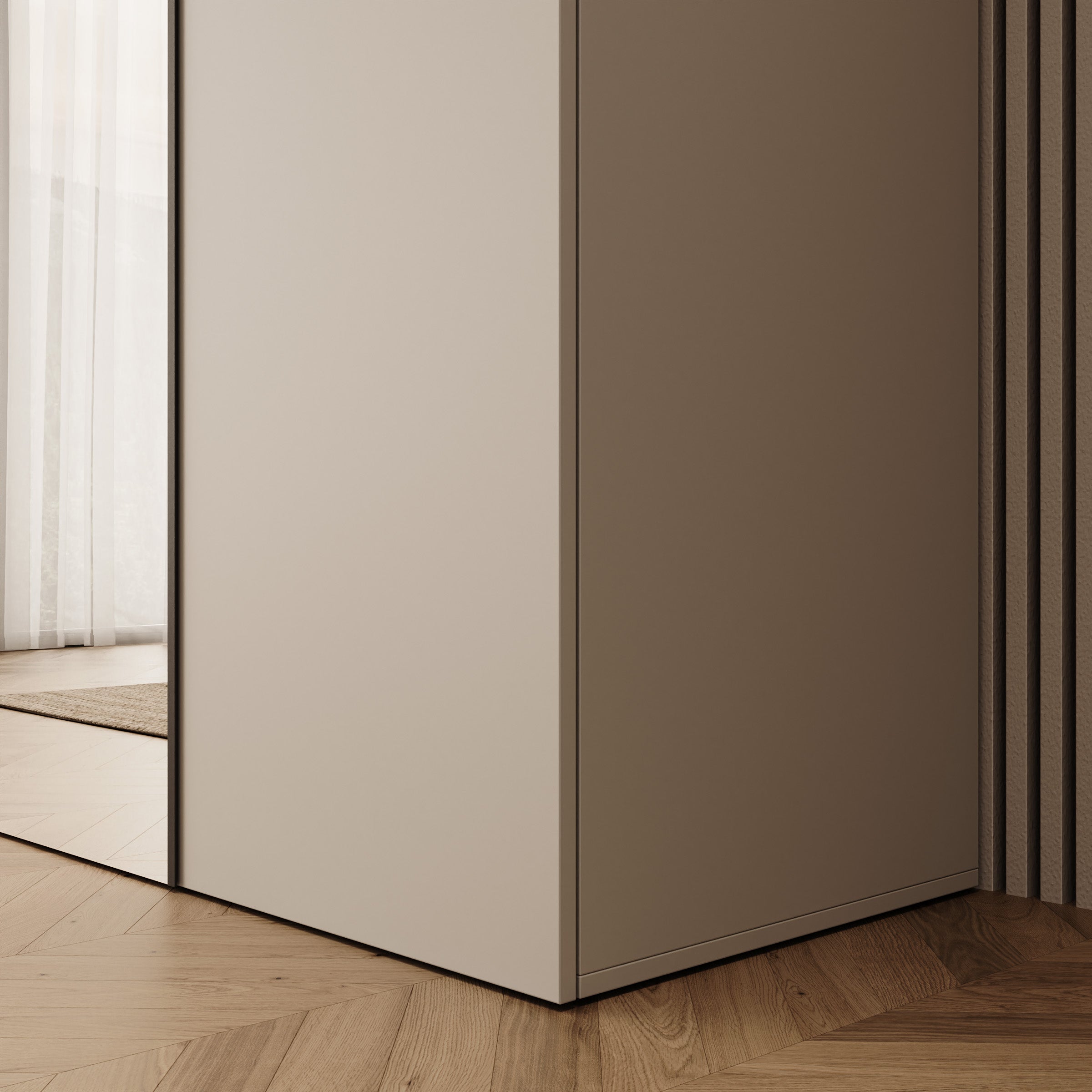 Mercer - Kledingkast 4-deurs - Beige - 200x52x202 cm