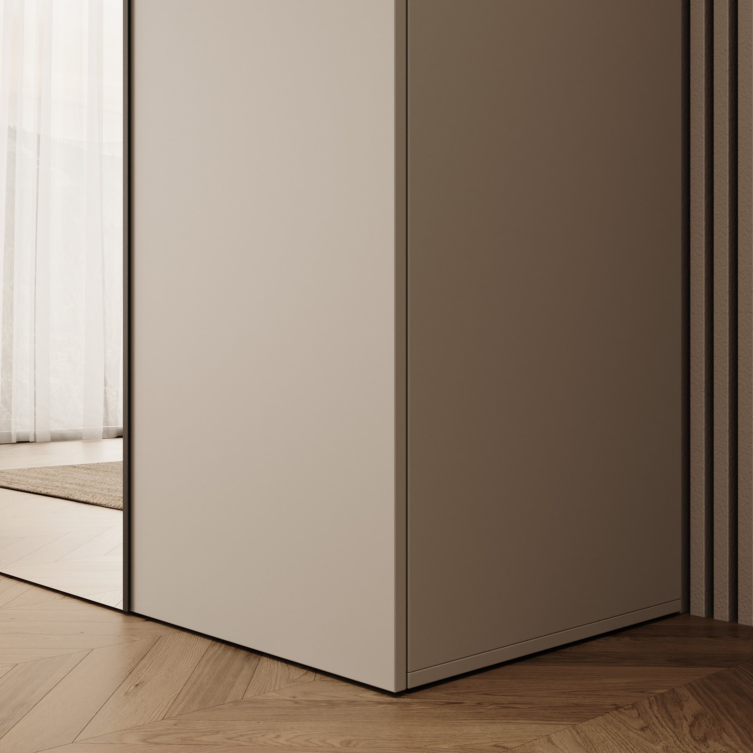 Mercer - Kledingkast 5-deurs - Beige - 250x52x202 cm