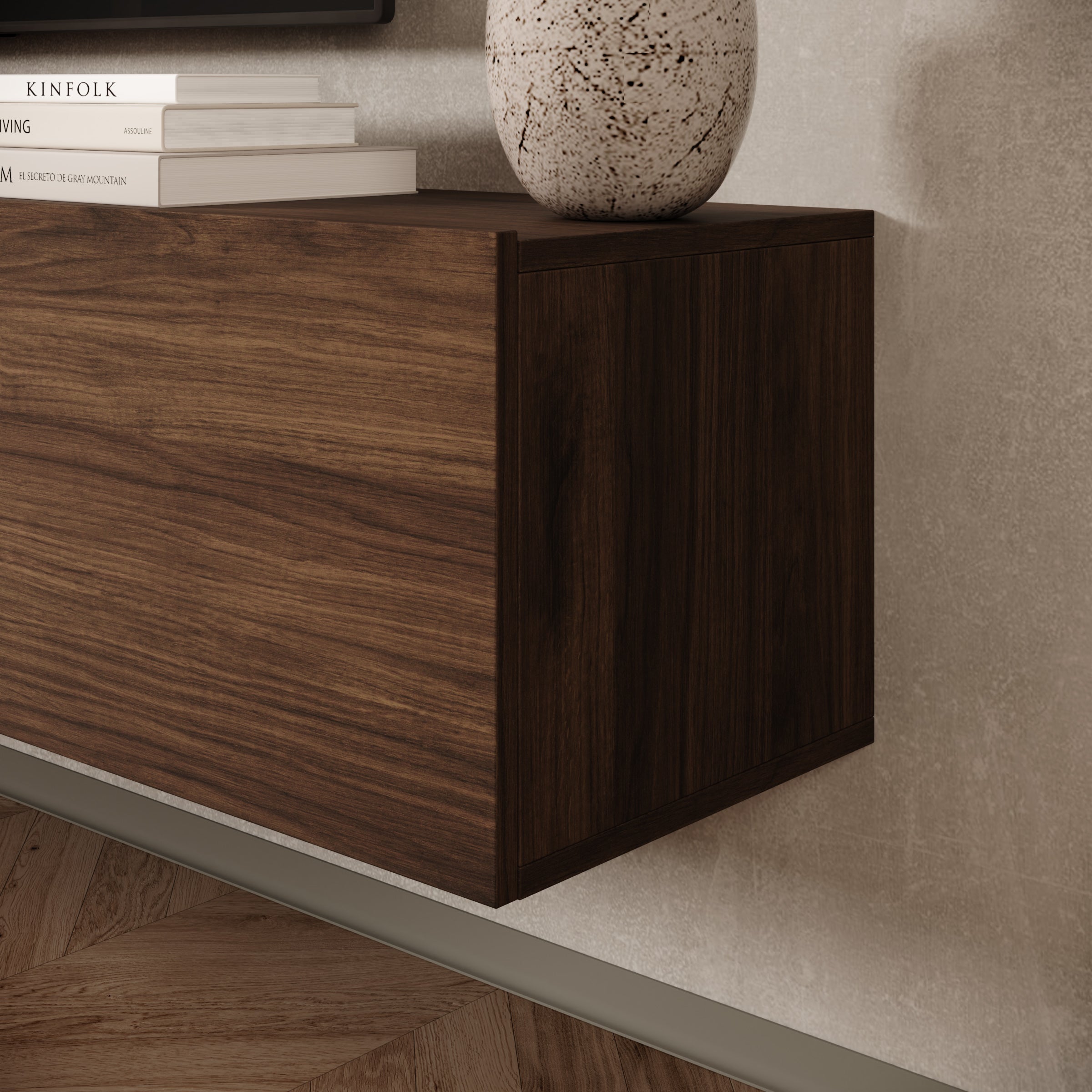 Merion - TV-Meubel - Walnootpatroon - 180x32x32 cm