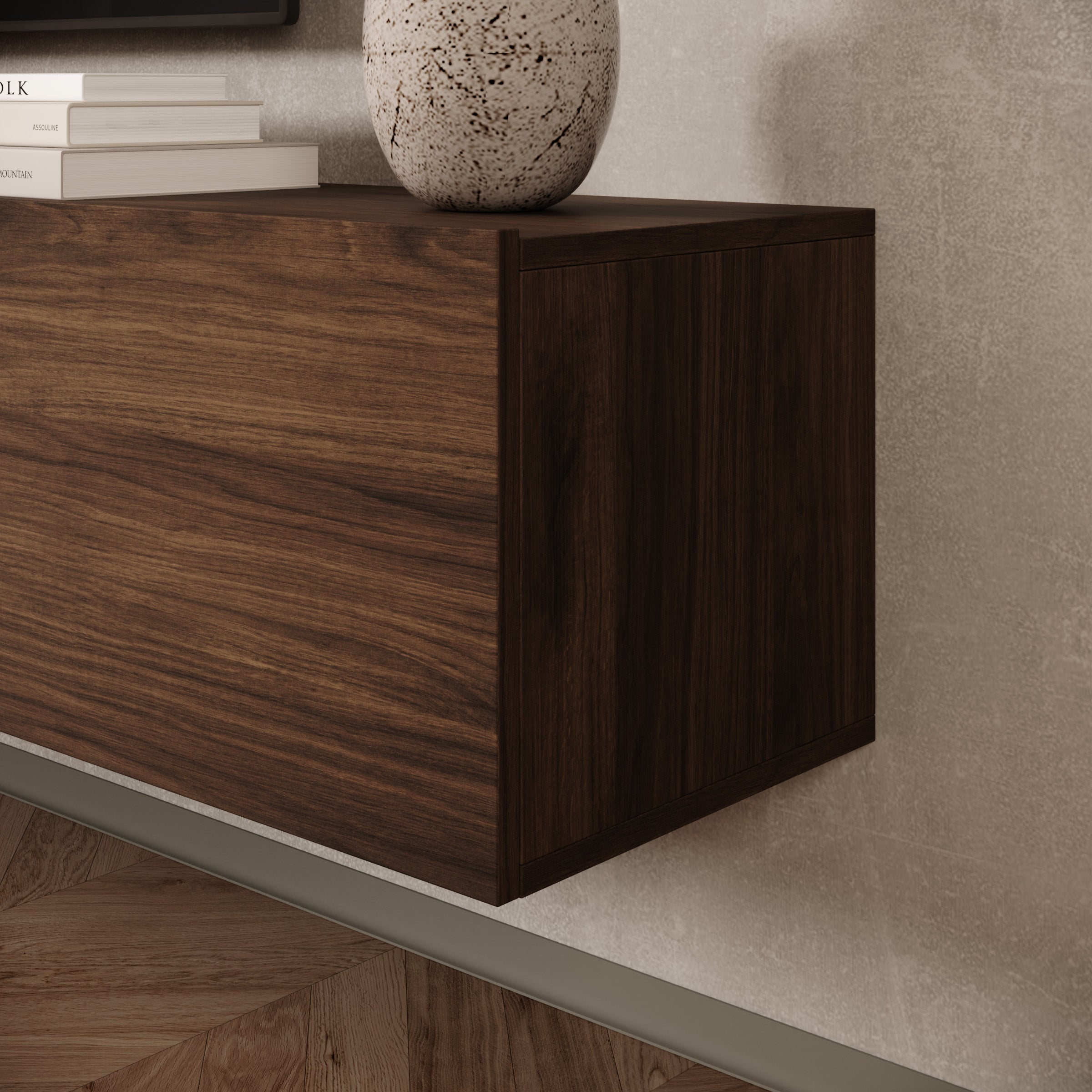 Merion - TV-Meubel - Walnootpatroon - 200x32x32 cm