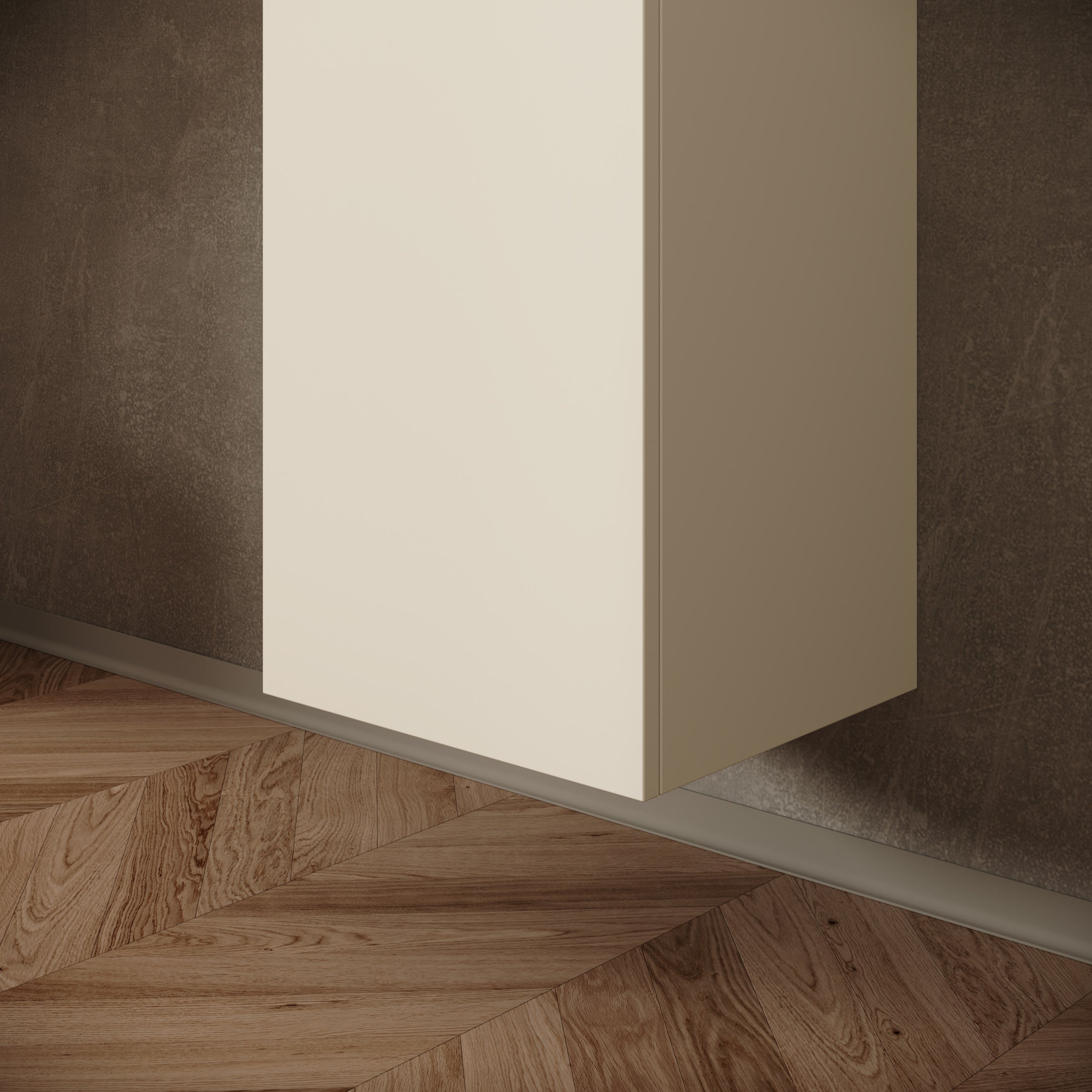 Merion - Vitrinekast - Beige - 35x32x168 cm