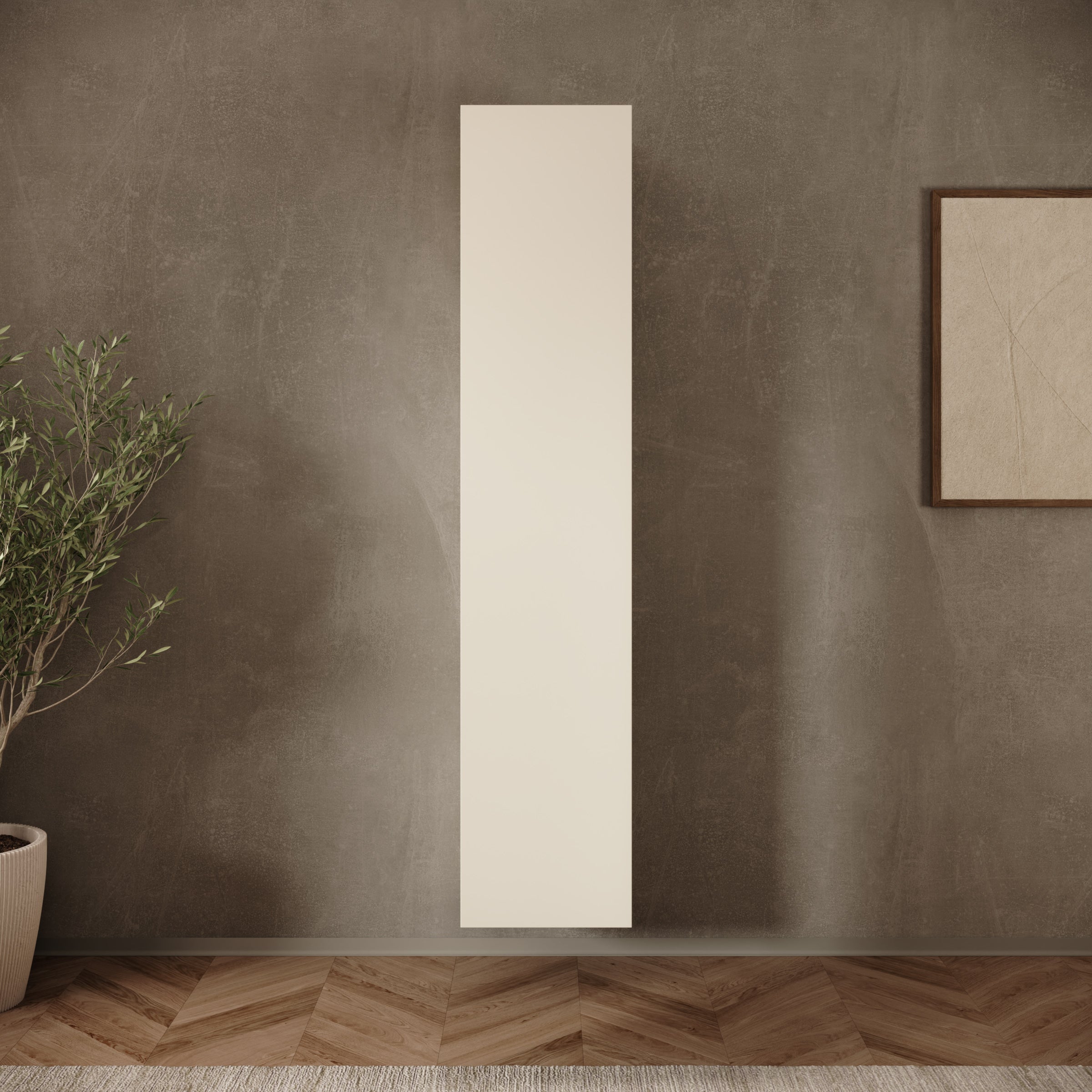 Merion - Vitrinekast - Beige - 35x32x168 cm