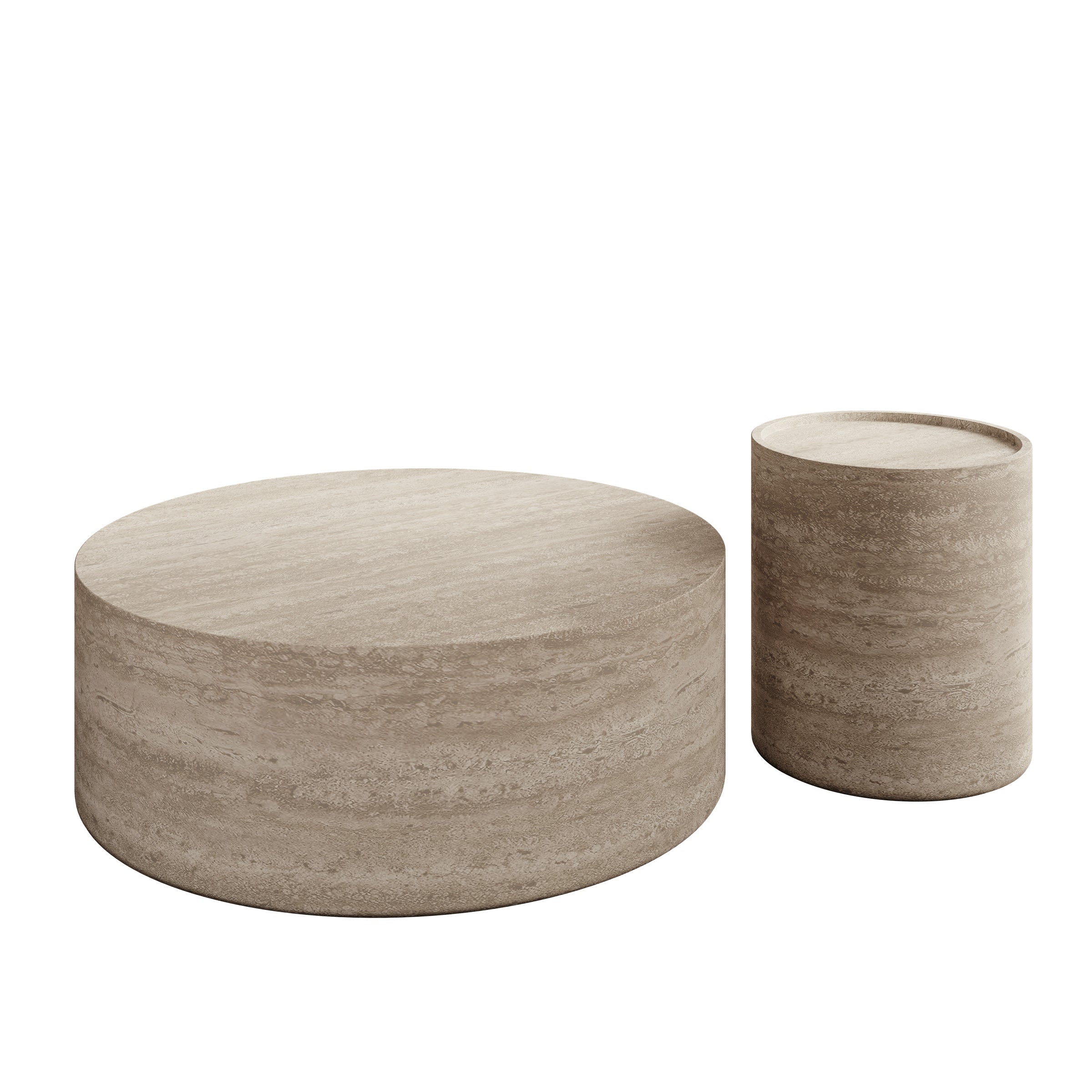 Mesa - Salontafel set van 2 - Travertin - 90x32 cm
