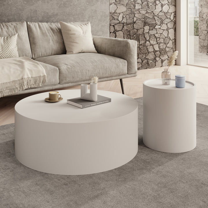 Mesa - Salontafel set van 2 - Wit - 90x32 cm