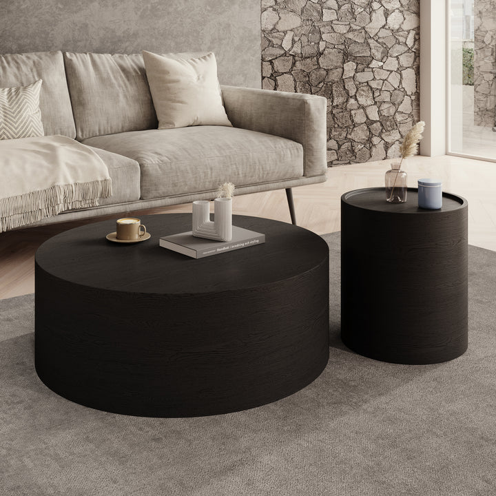 Mesa - Salontafel set van 2 - Zwart - 90x32 cm