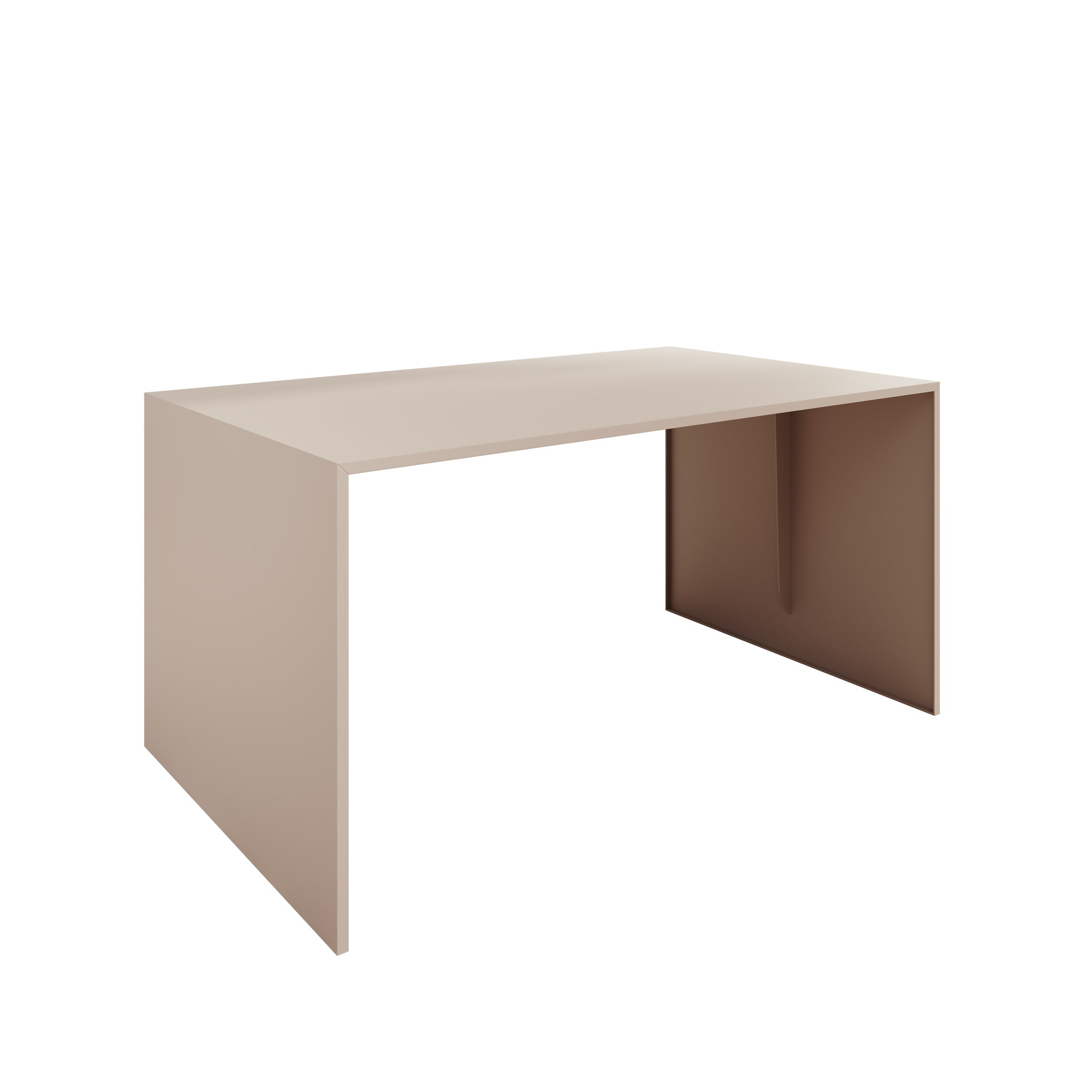 Miraal - Salontafel - Beige metaal - 100x60x50 cm