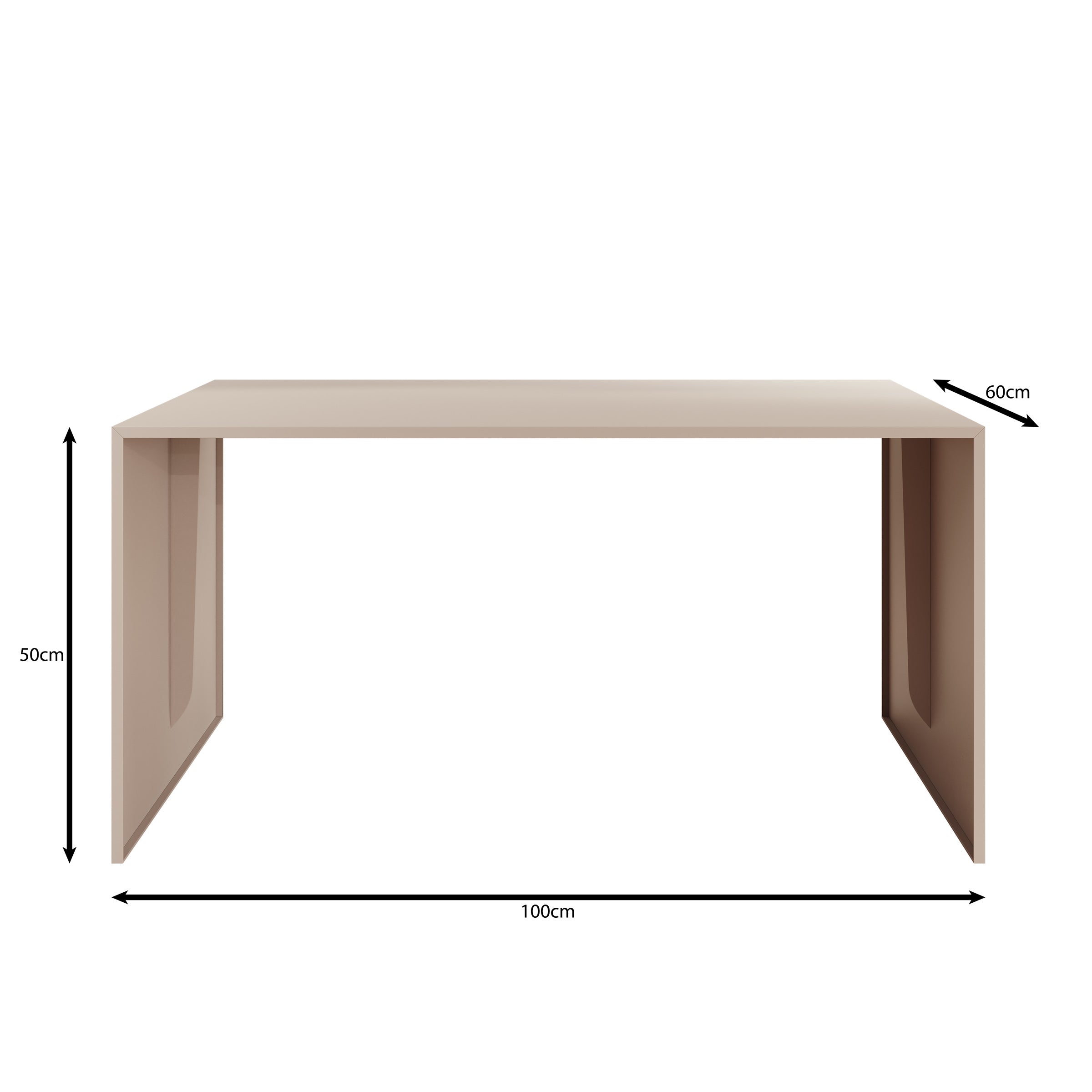 Miraal - Salontafel - Zwart metaal - 100x60x50 cm