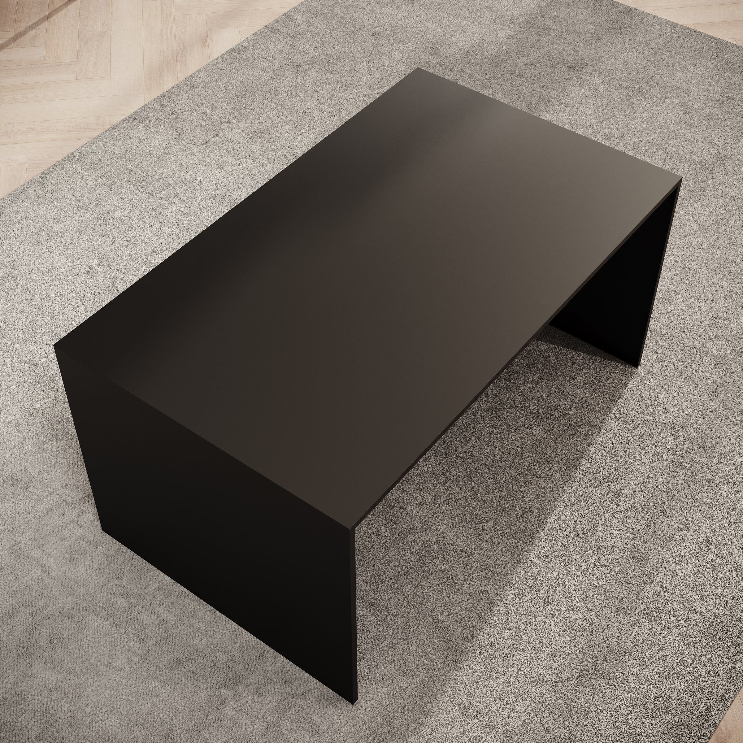Miraal - Salontafel - Zwart metaal - 100x60x50 cm