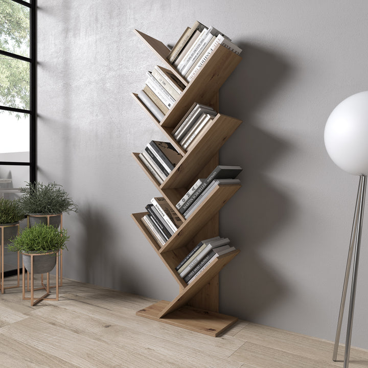 Mirabelle - Boekenkast - Eikenpatroon - 49x24x149 cm