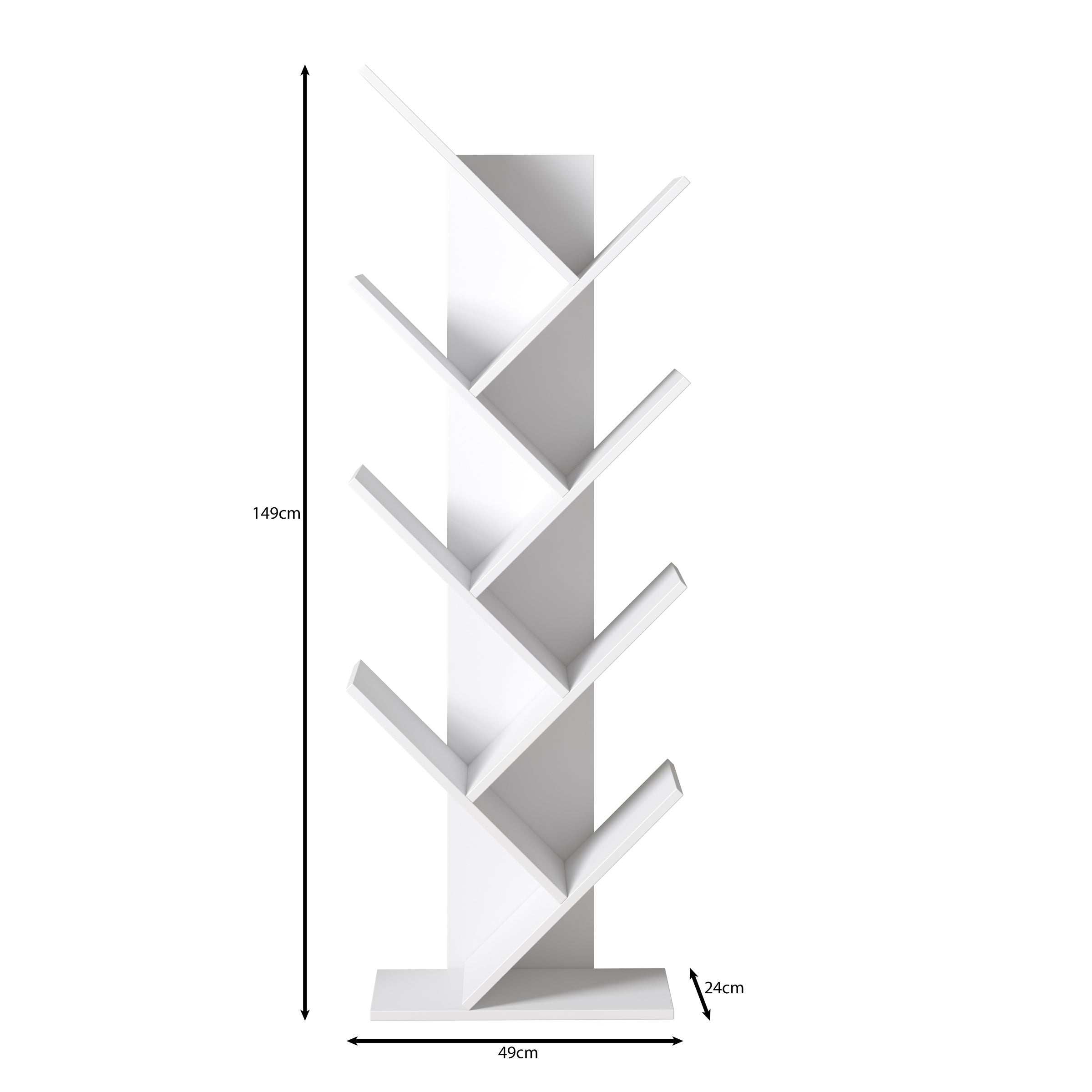 Mirabelle - Boekenkast - Wit - 49x24x149 cm