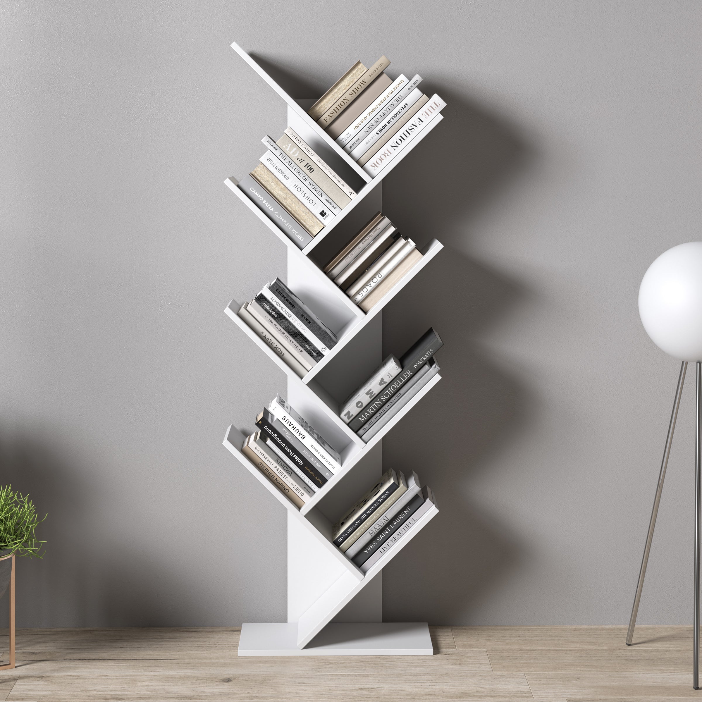 Mirabelle - Boekenkast - Wit - 49x24x149 cm