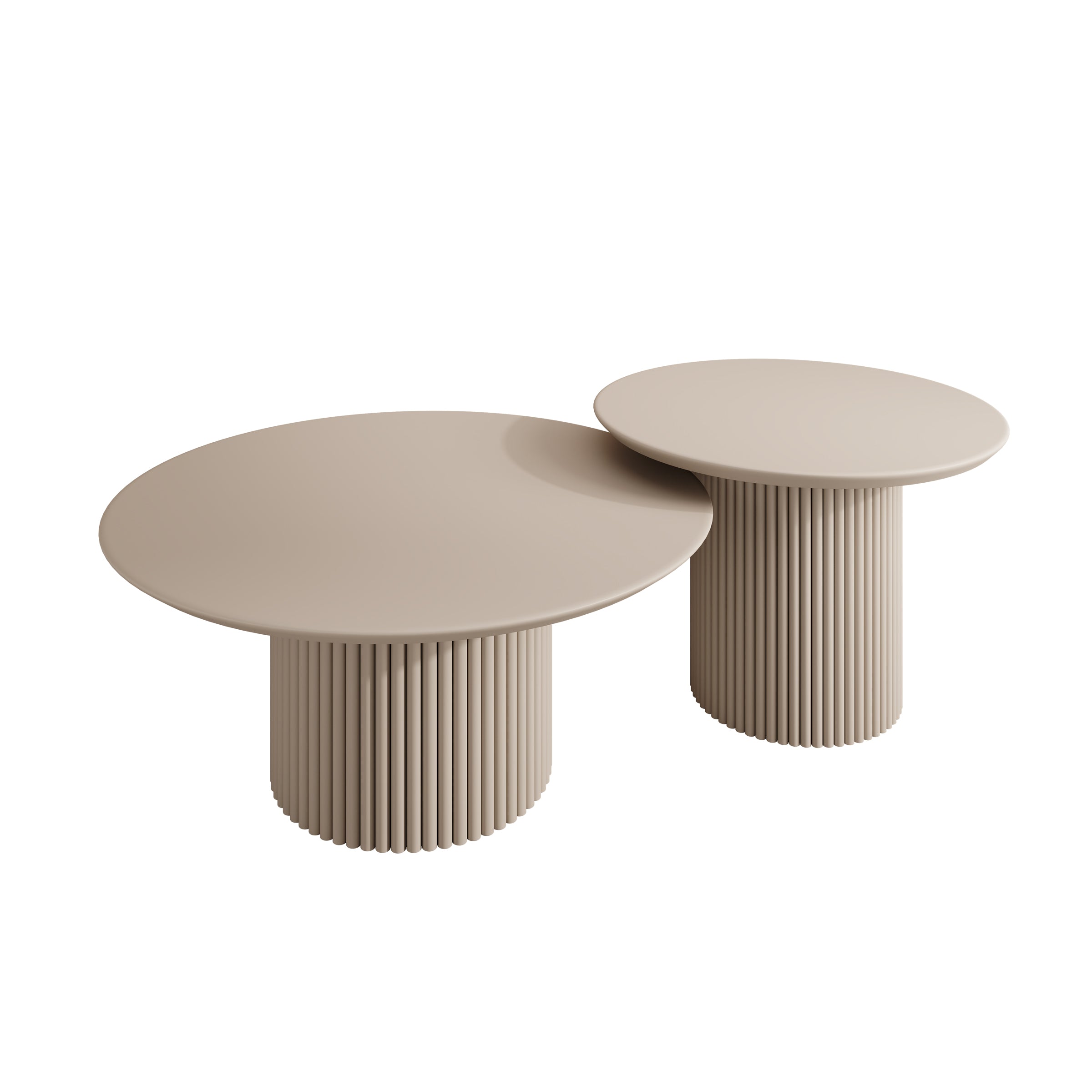 Mixx - Salontafel set van 2 - Beige - 80x36 cm