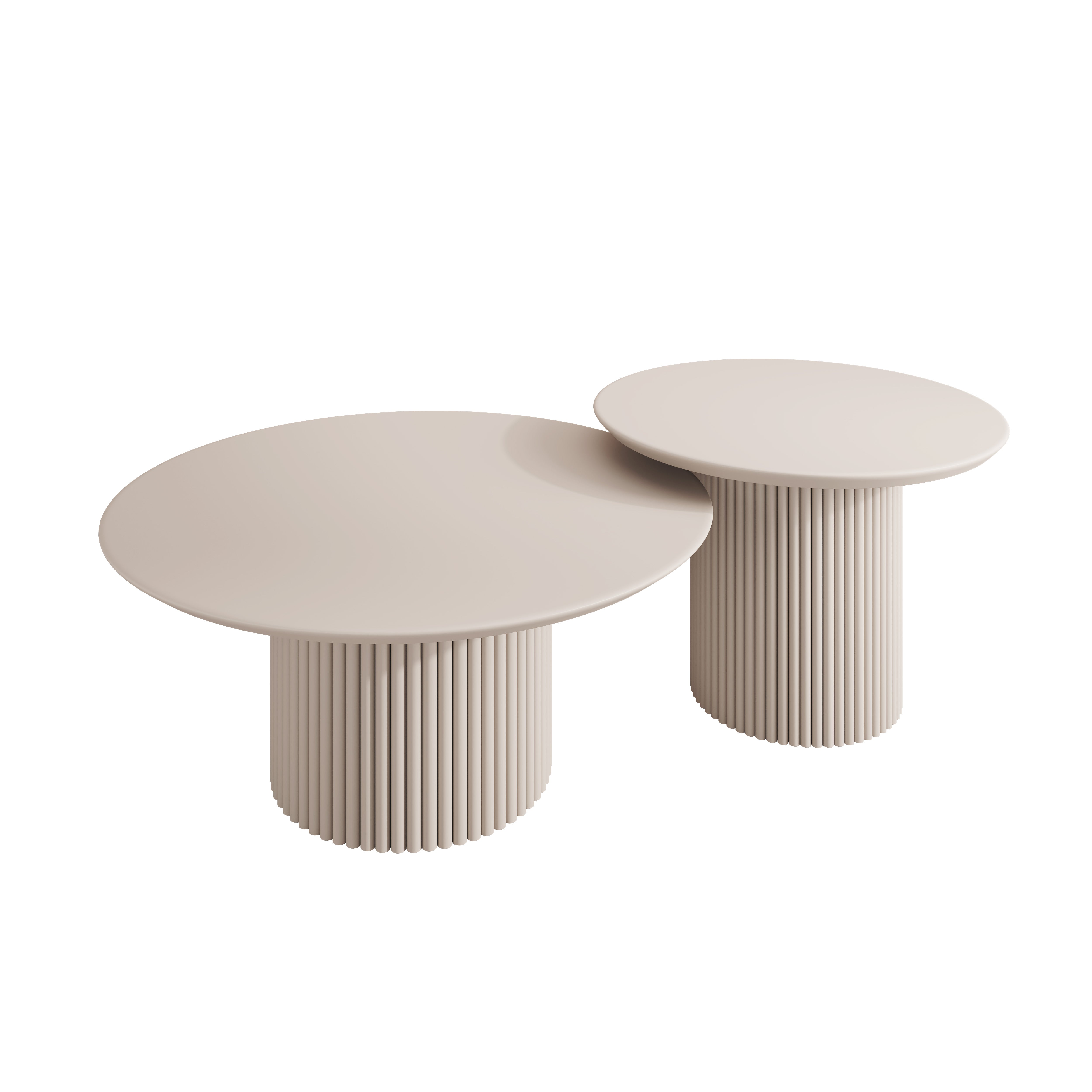 Mixx - Salontafel set van 2 - Beige - 80x36 cm