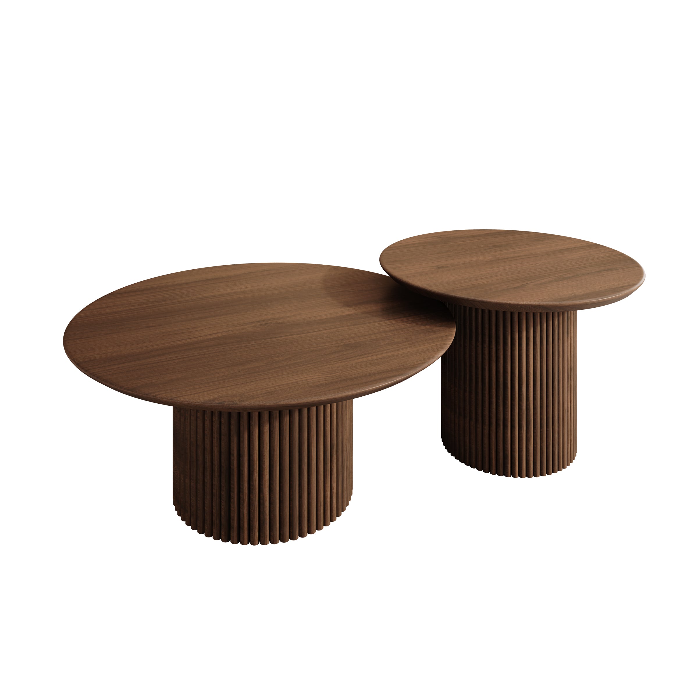 Mixx - Salontafel  set van 2 - Walnootpatroon - 80x36 cm