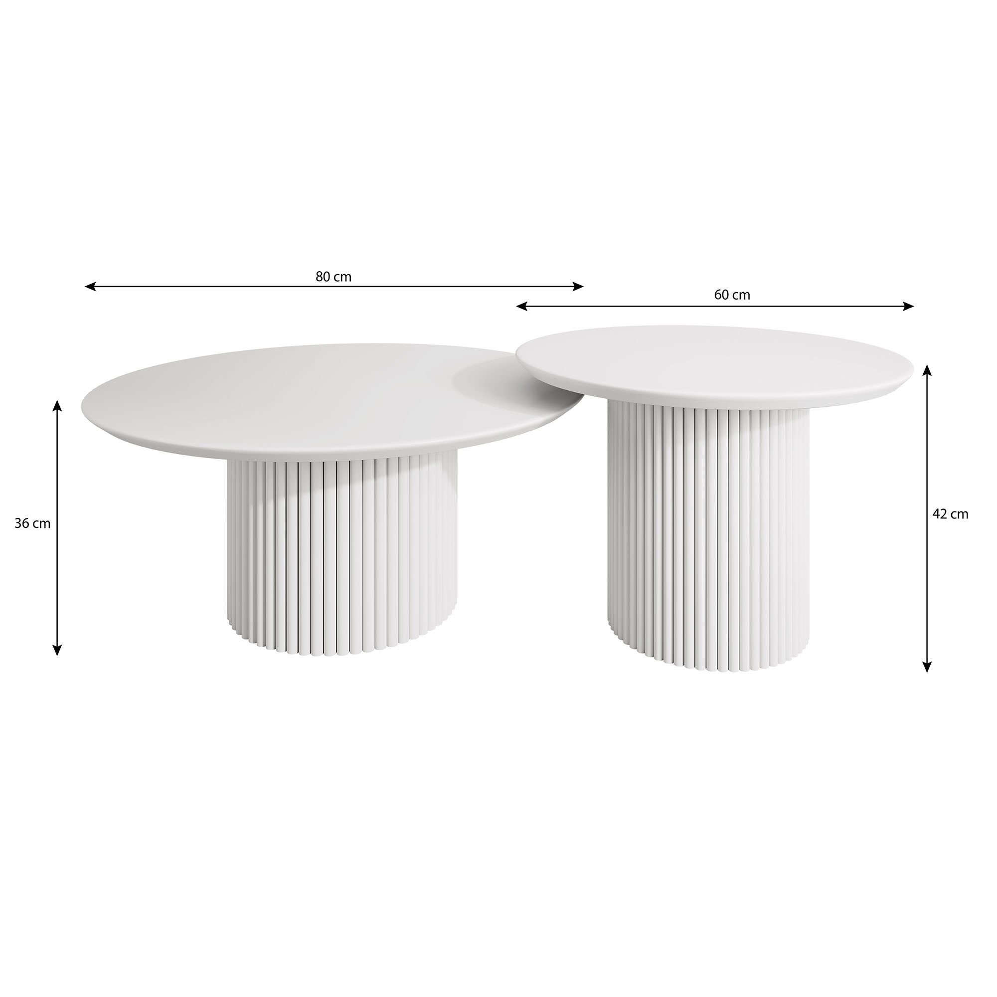 Mixx - Salontafel  set van 2 - Walnootpatroon - 80x36 cm