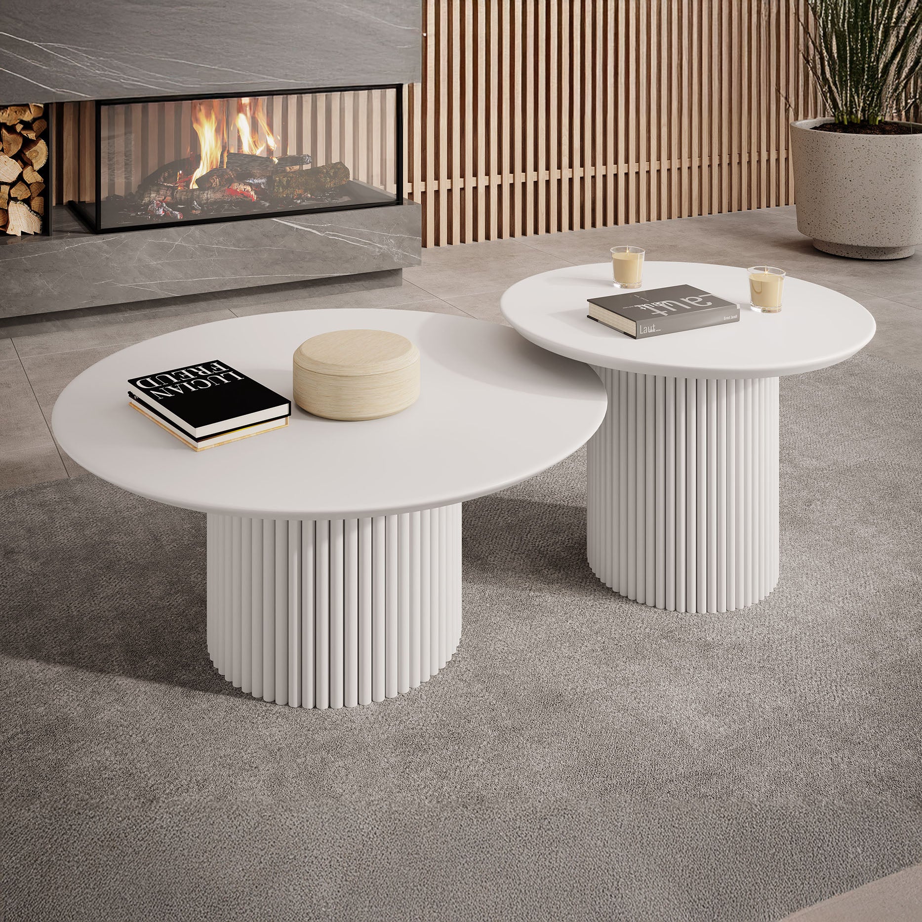 Mixx - Salontafel set van 2 - Wit
