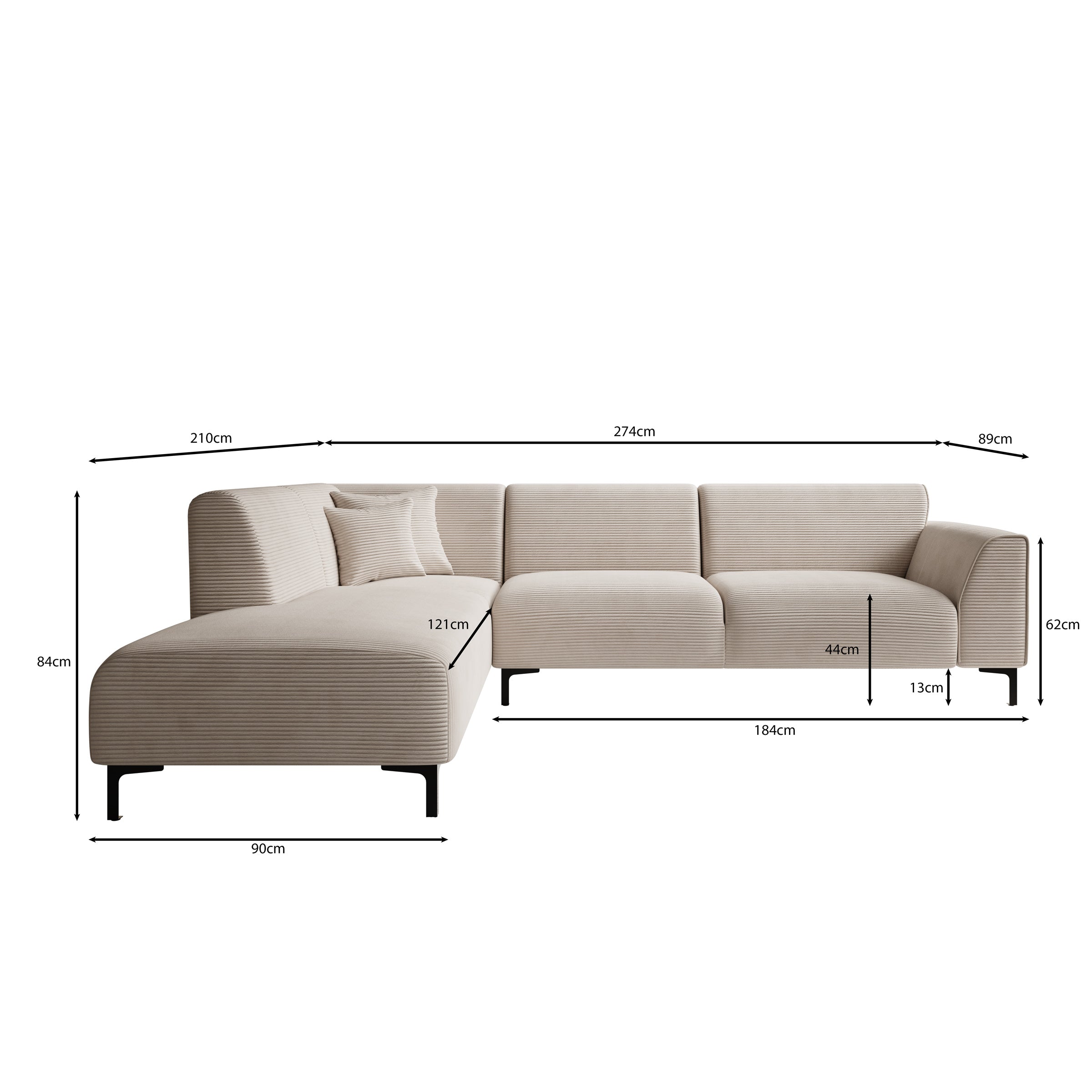 YSTELLAA Waterdichte Bankhoes Hoekbank 4 Zits (L-Vorm 280cm YSTELLAA Waterdichte Bankhoes Hoekbank 4 Zits (L-Vorm 280cm