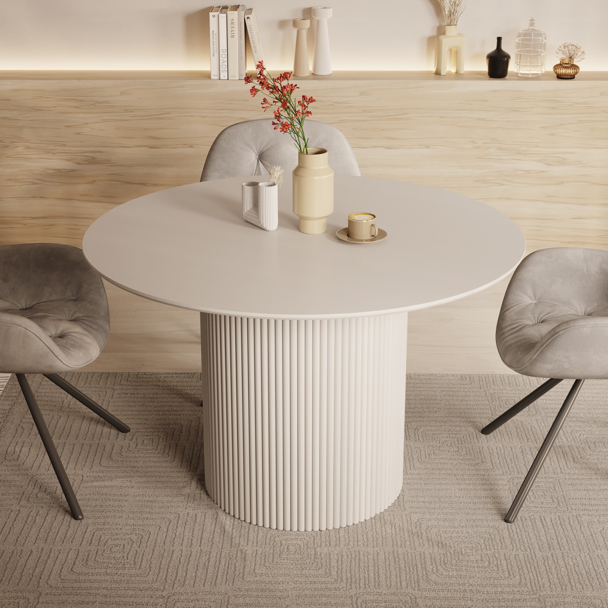Modena - Eetkamertafel - Wit - 120x120x76 cm