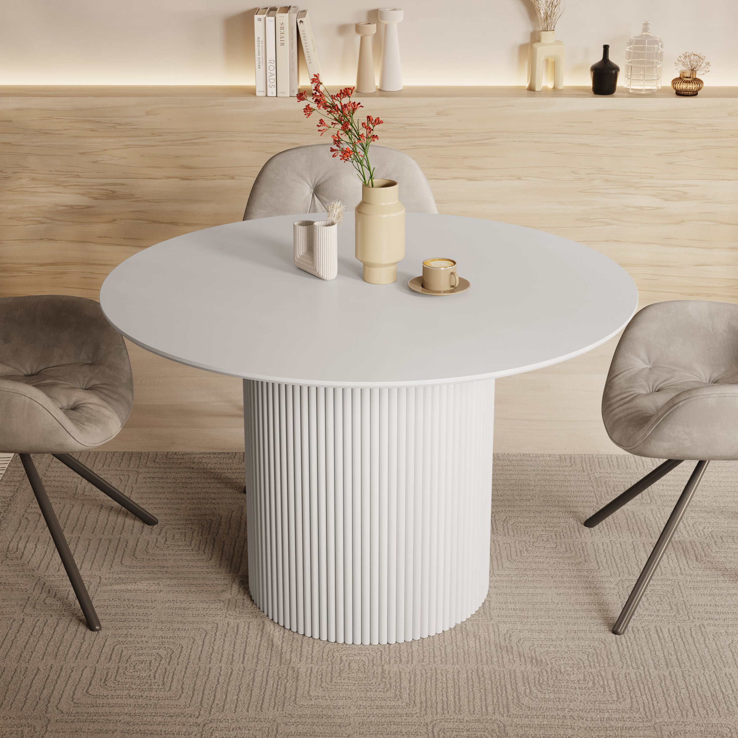Modena - Eetkamertafel - Wit - 120x120x76 cm