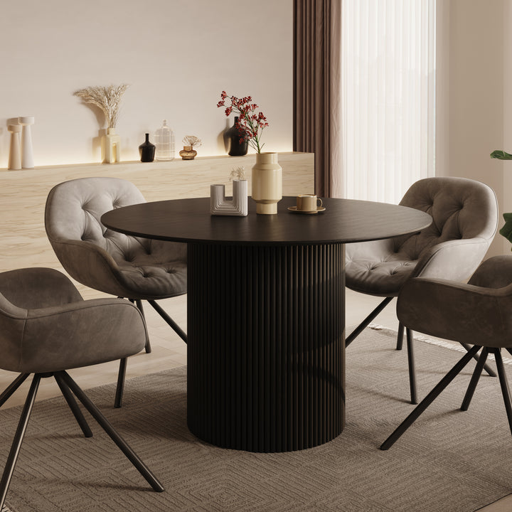 Modena - Eetkamertafel - Zwart - 120x120x76 cm