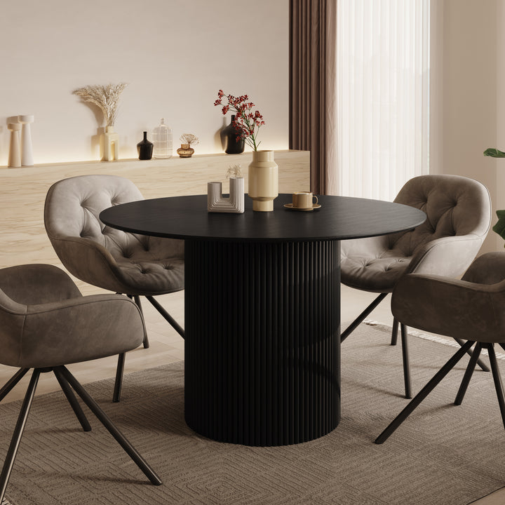Modena - Eetkamertafel - Zwart - 120x120x76 cm
