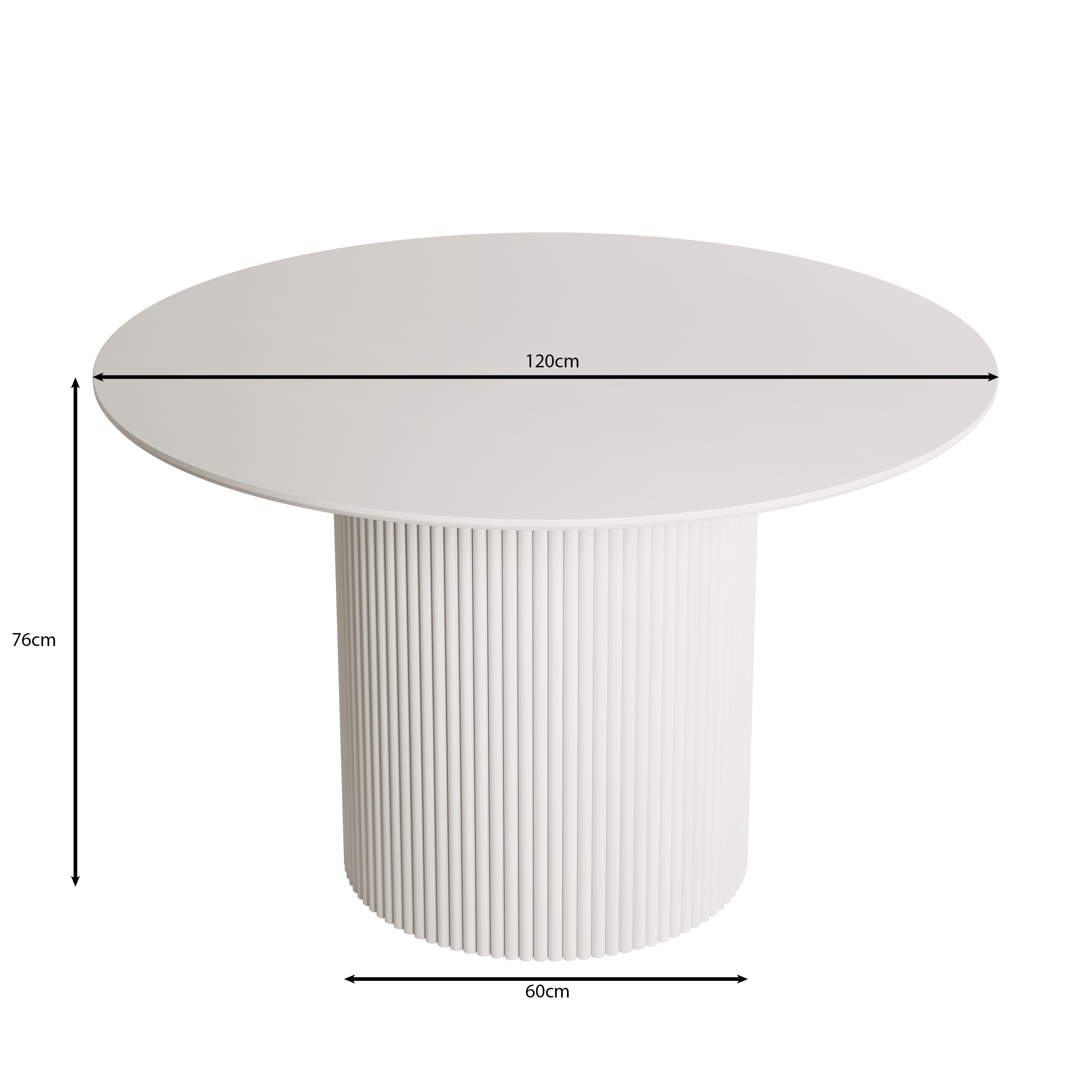 Modena - Eetkamertafel - Zwart - 120x120x76 cm