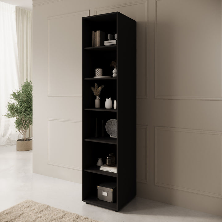 Montalo - Boekenkast - Zwart - 45x45x206 cm
