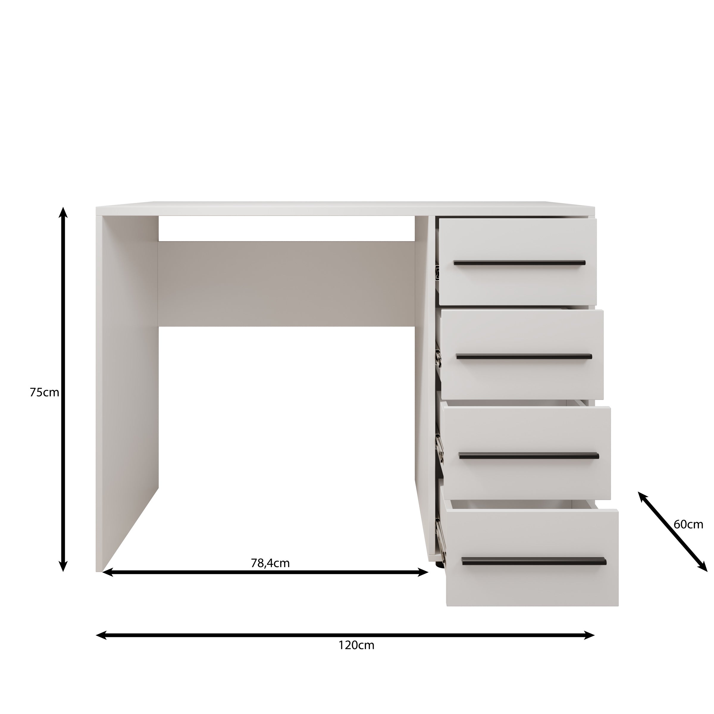 Montalo - Bureau - Beige - 120x60x75 cm