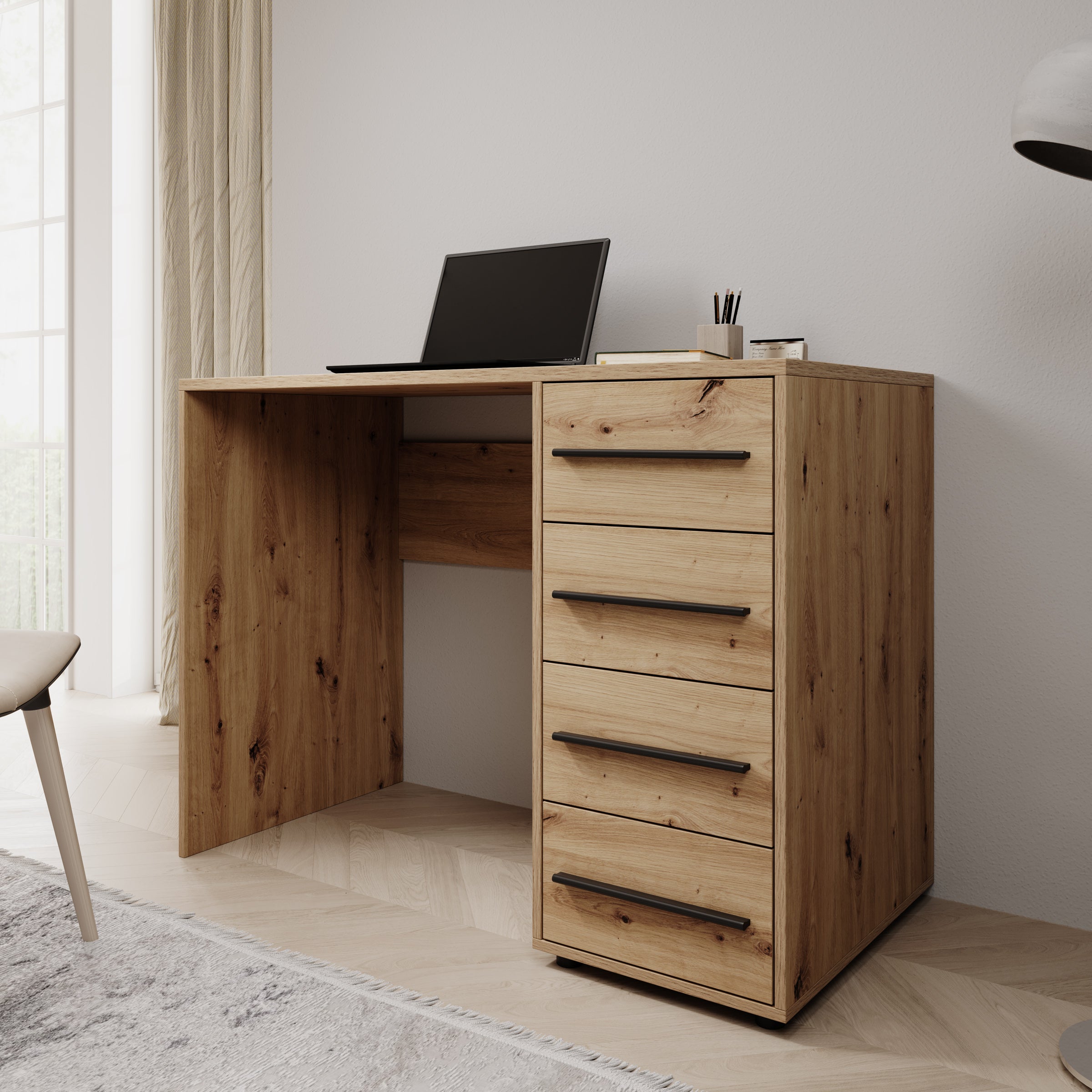 Montalo - Bureau - Eikenpatroon - 120x60x75 cm