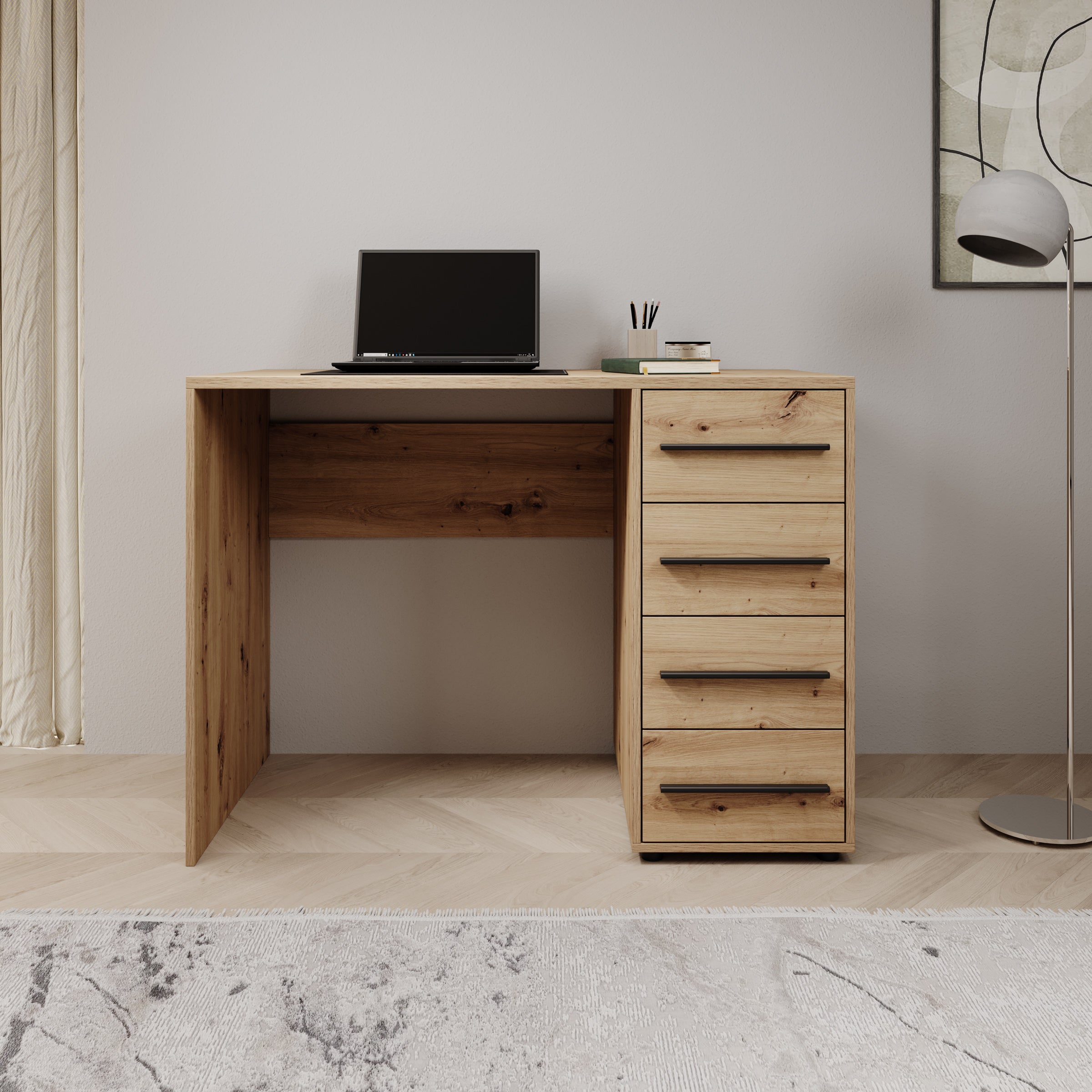 Montalo - Bureau - Eikenpatroon - 120x60x75 cm