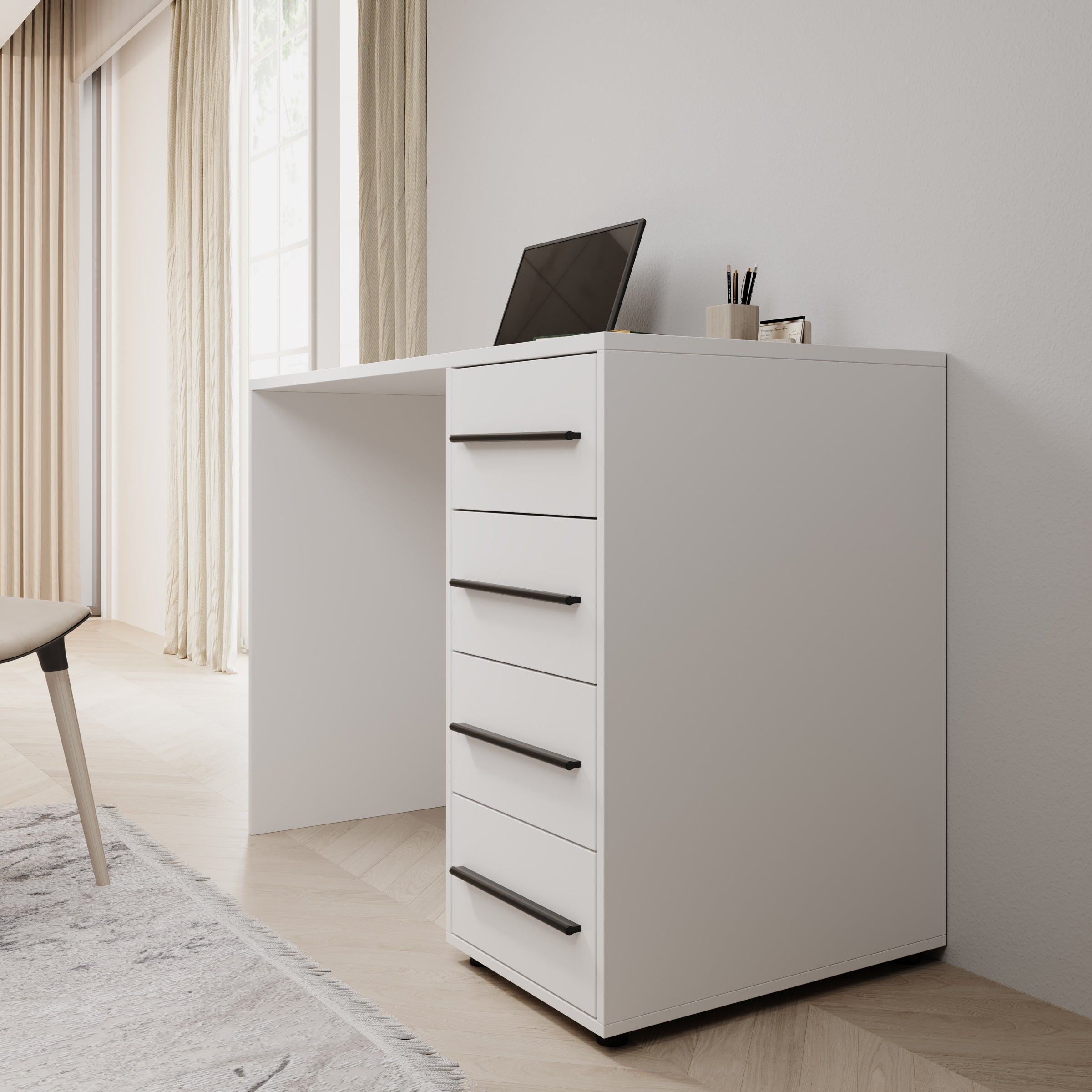 Montalo - Bureau - Wit - 120x60x75 cm