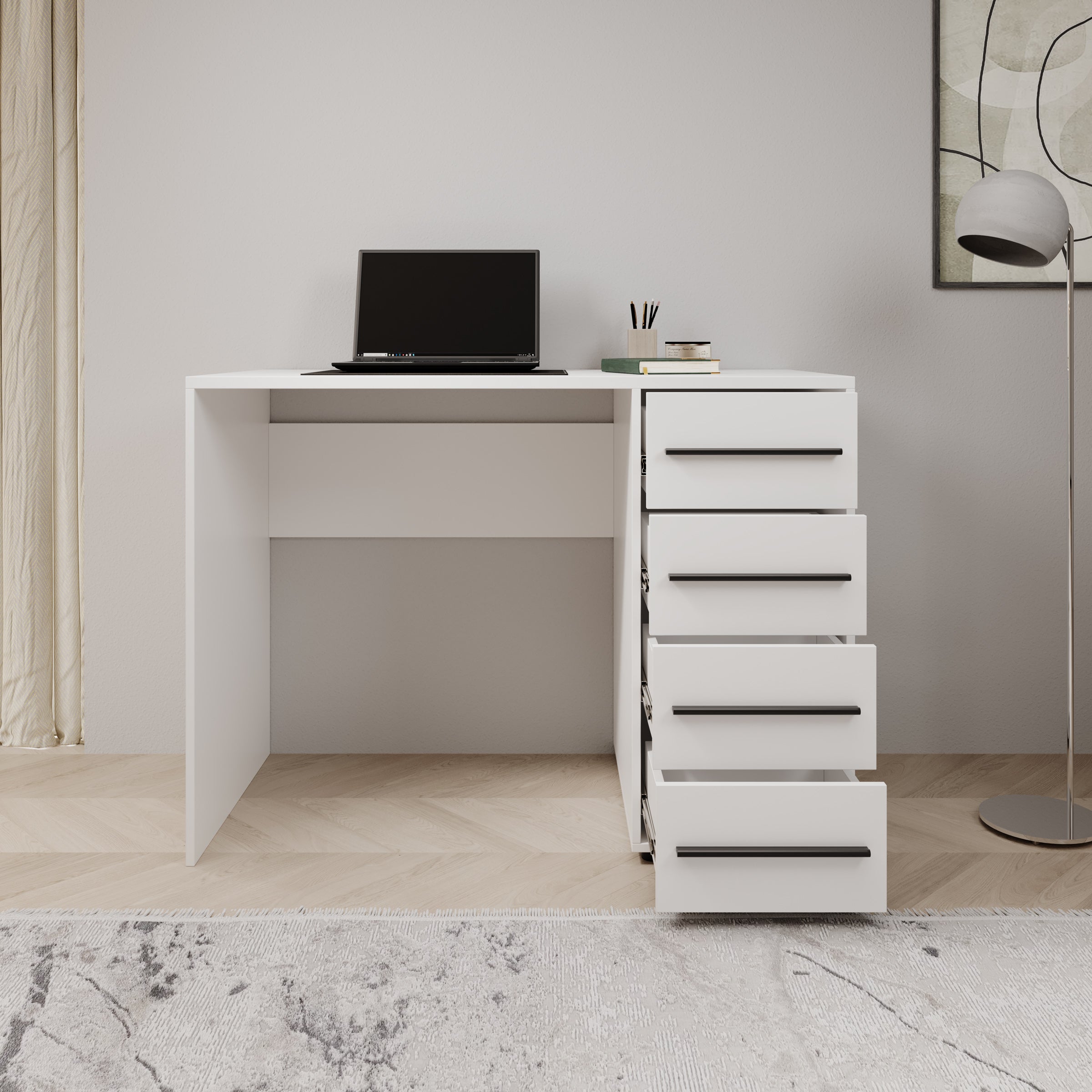 Montalo - Bureau - Wit - 120x60x75 cm
