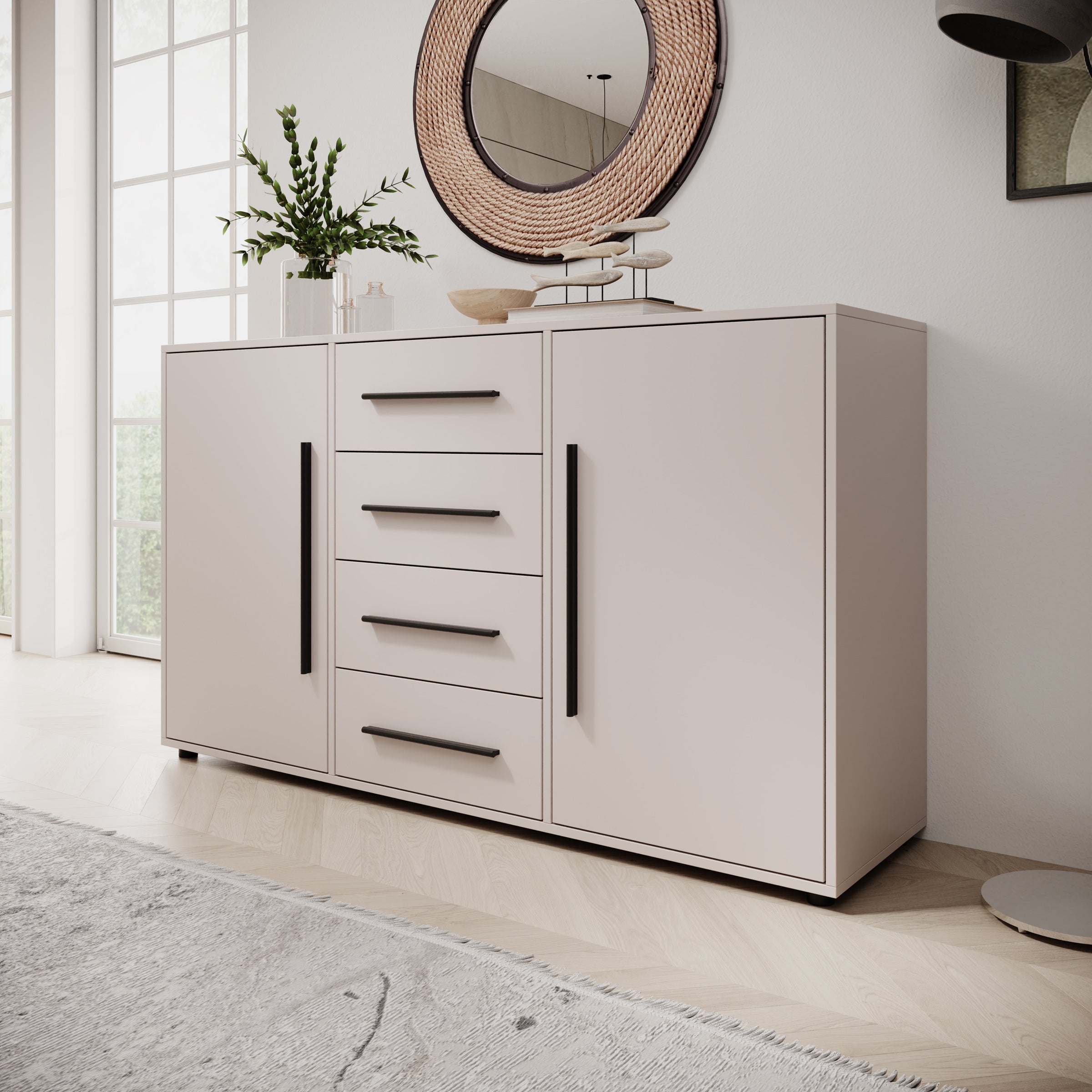 Montalo - Dressoir - Beige - 150x40x87 cm