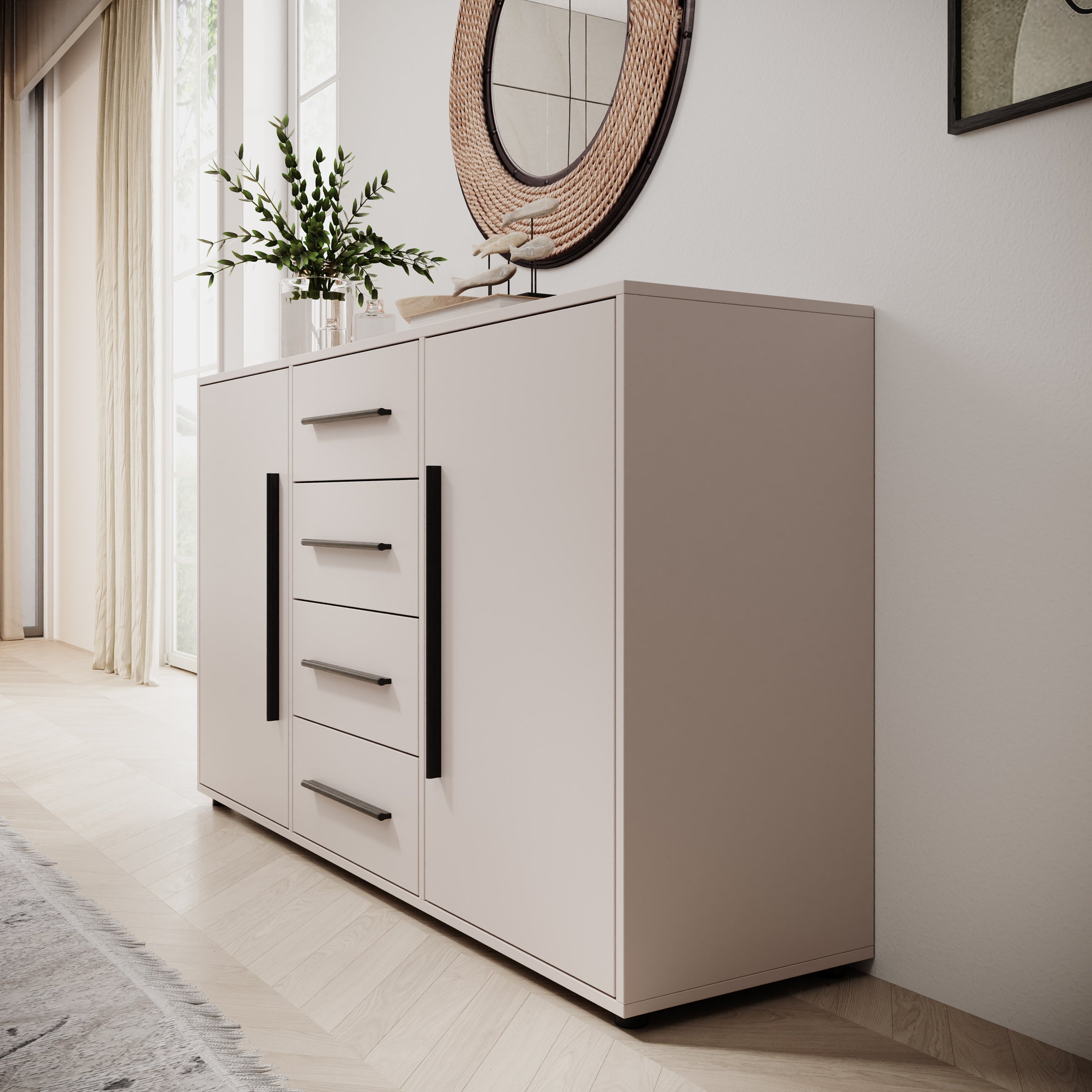 Montalo - Dressoir - Beige - 150x40x87 cm